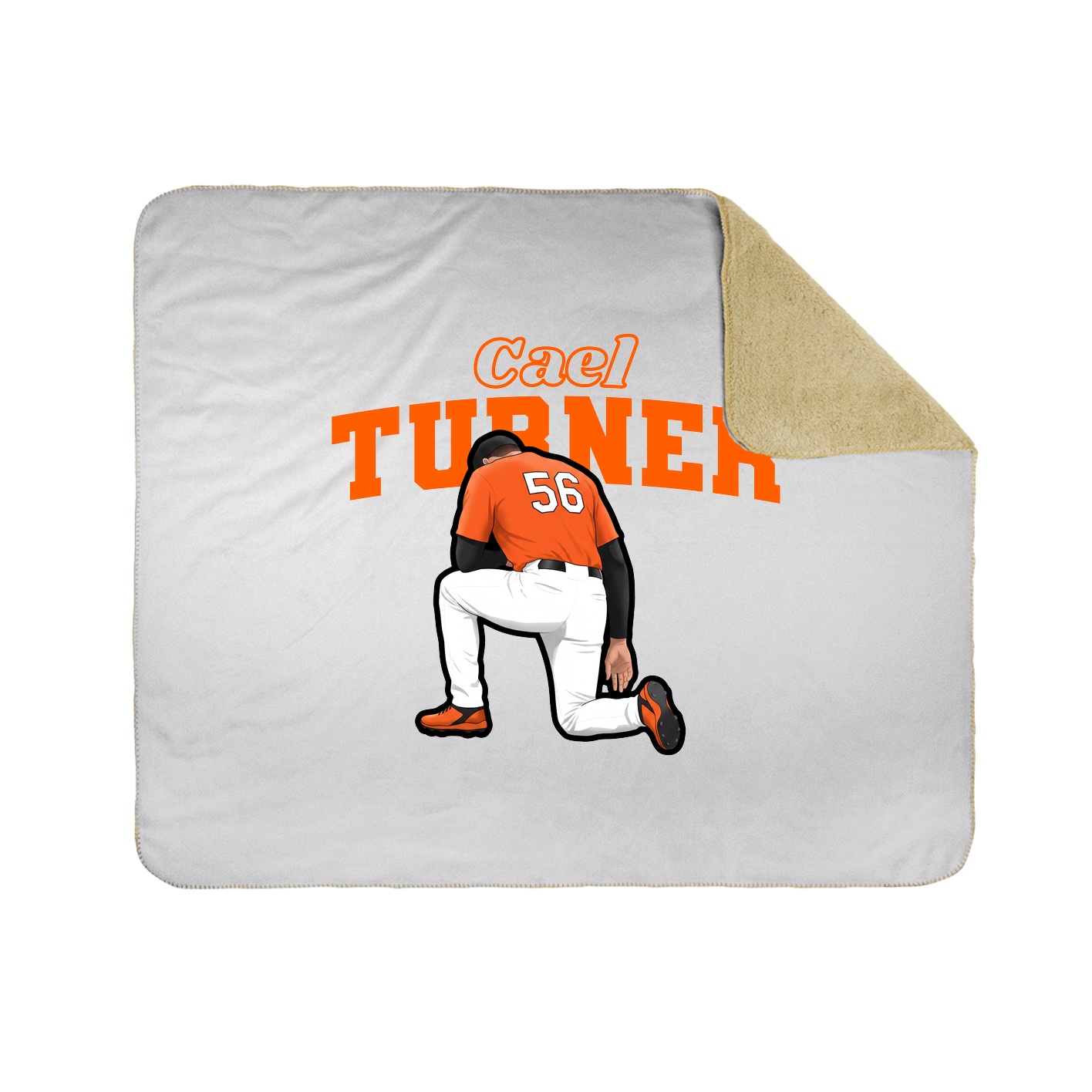 Throw Blanket — Name Arch in White