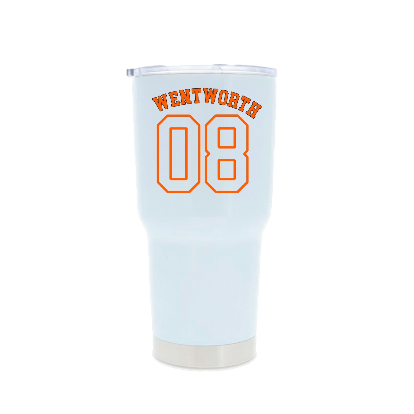 30oz Stainless Steel Tumbler — Shirsey Arch in White