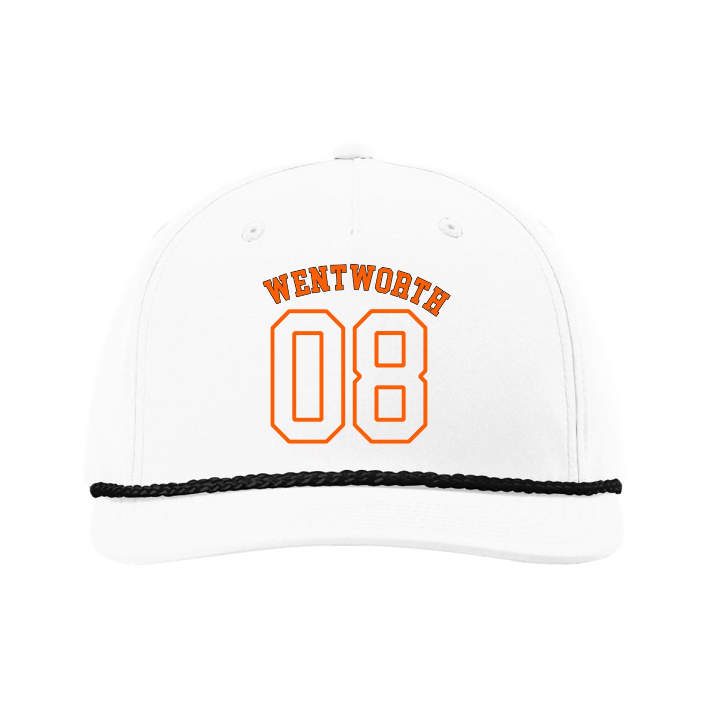 Five-Panel Classic Rope Cap — Shirsey Arch in White