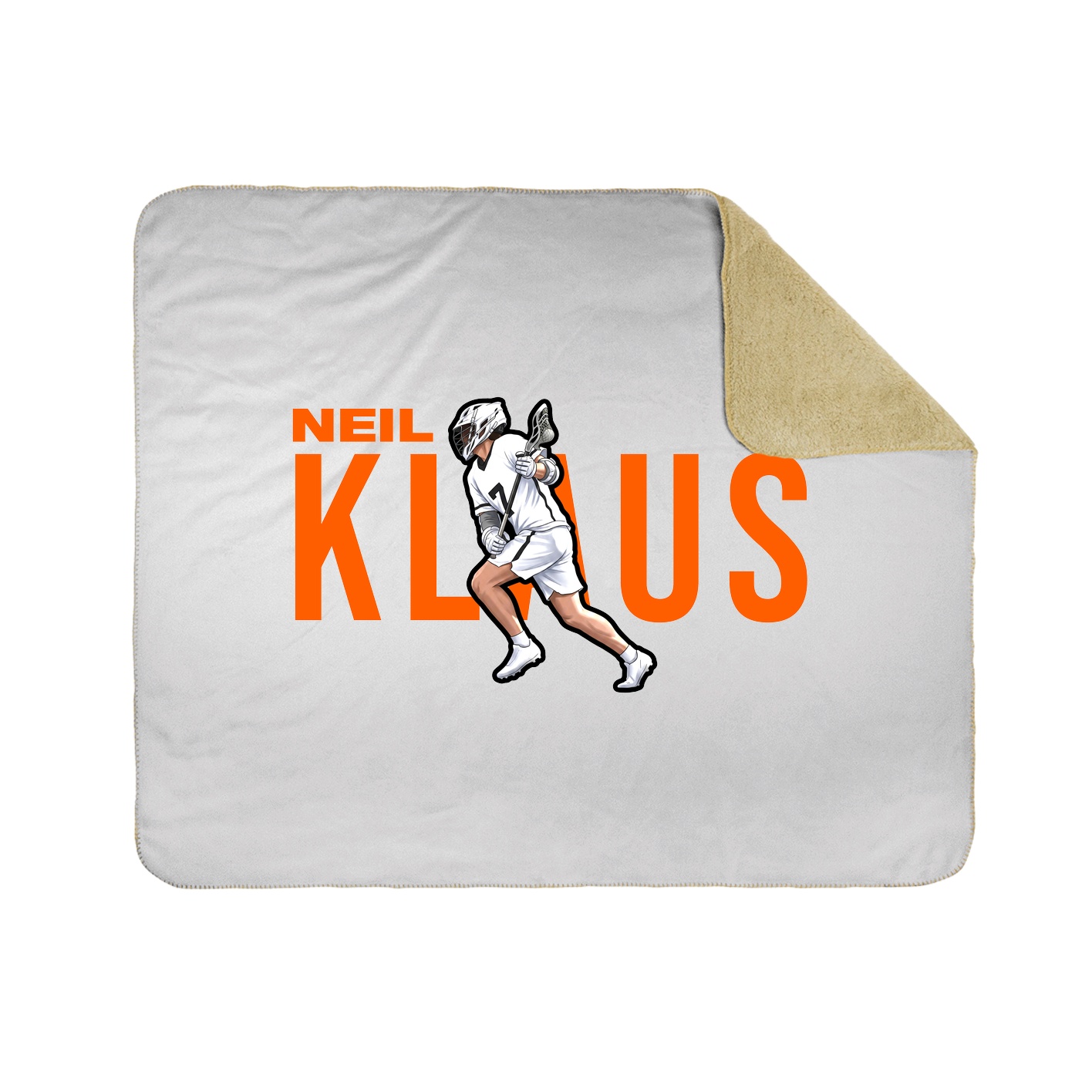 Throw Blanket — Player Name in White