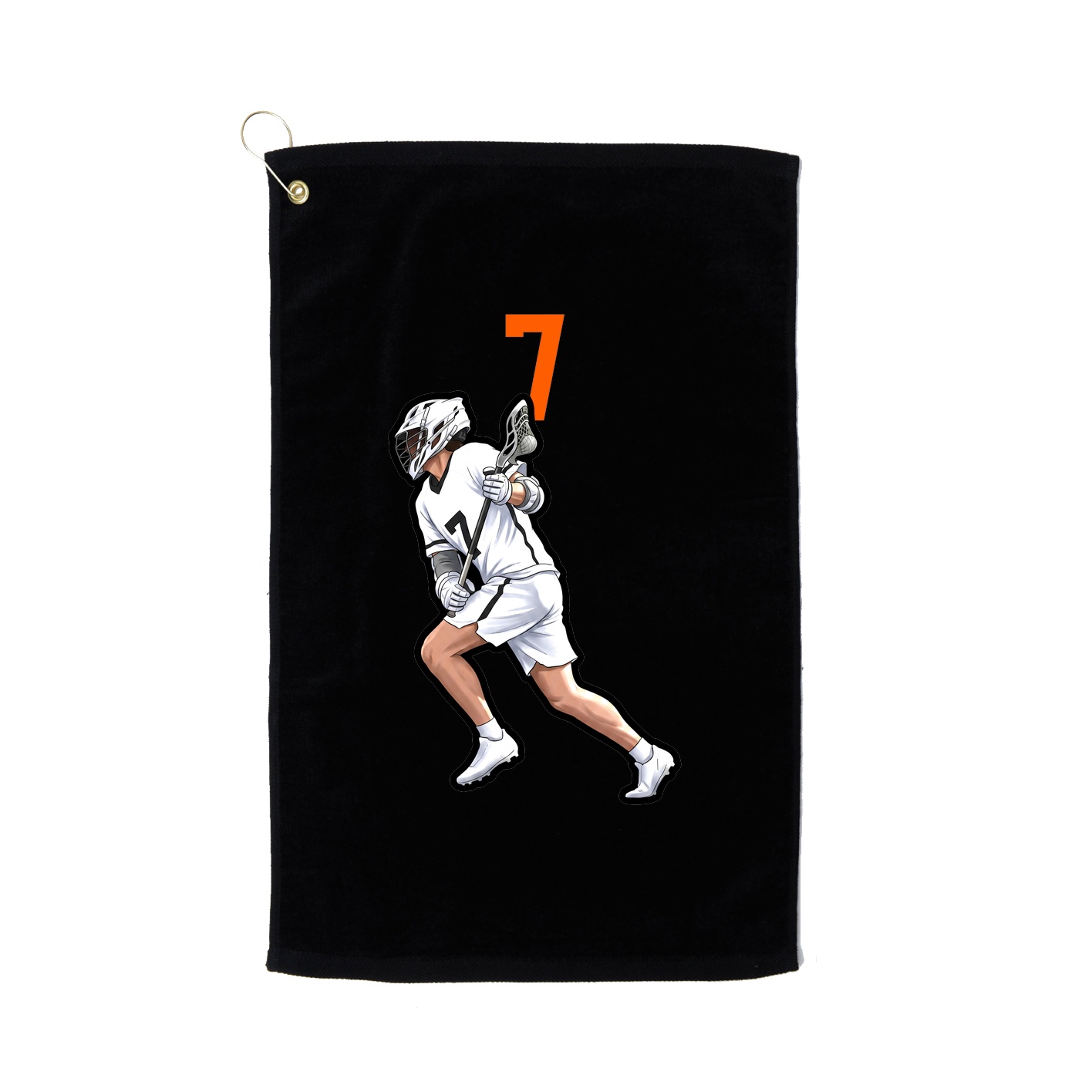 Golf Towel — Number Top in Black