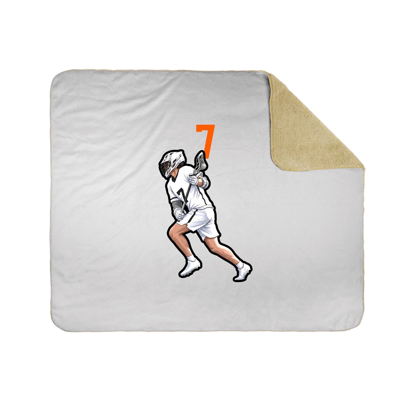 Throw Blanket — Number Top in White