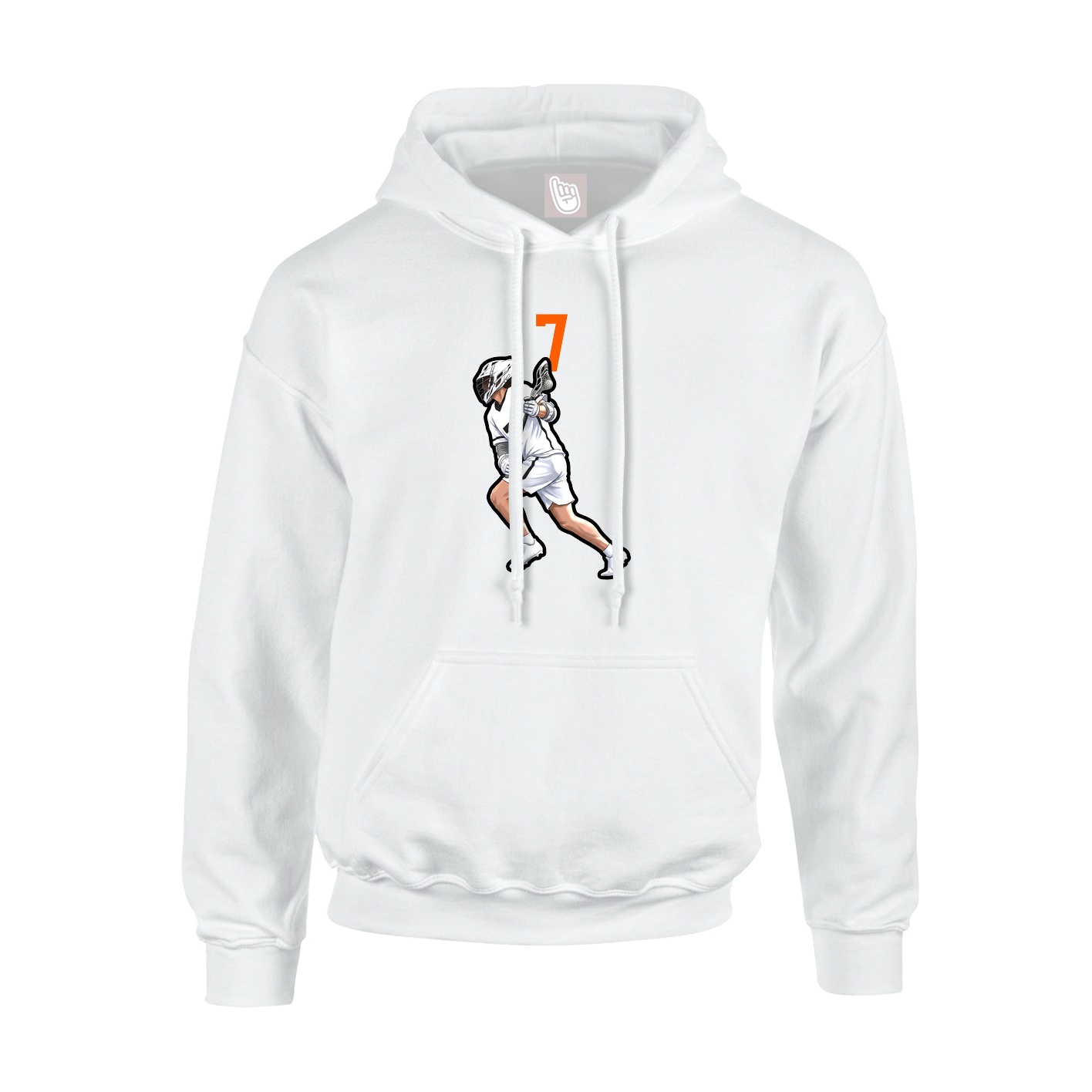 Hoodie — Number Top in White