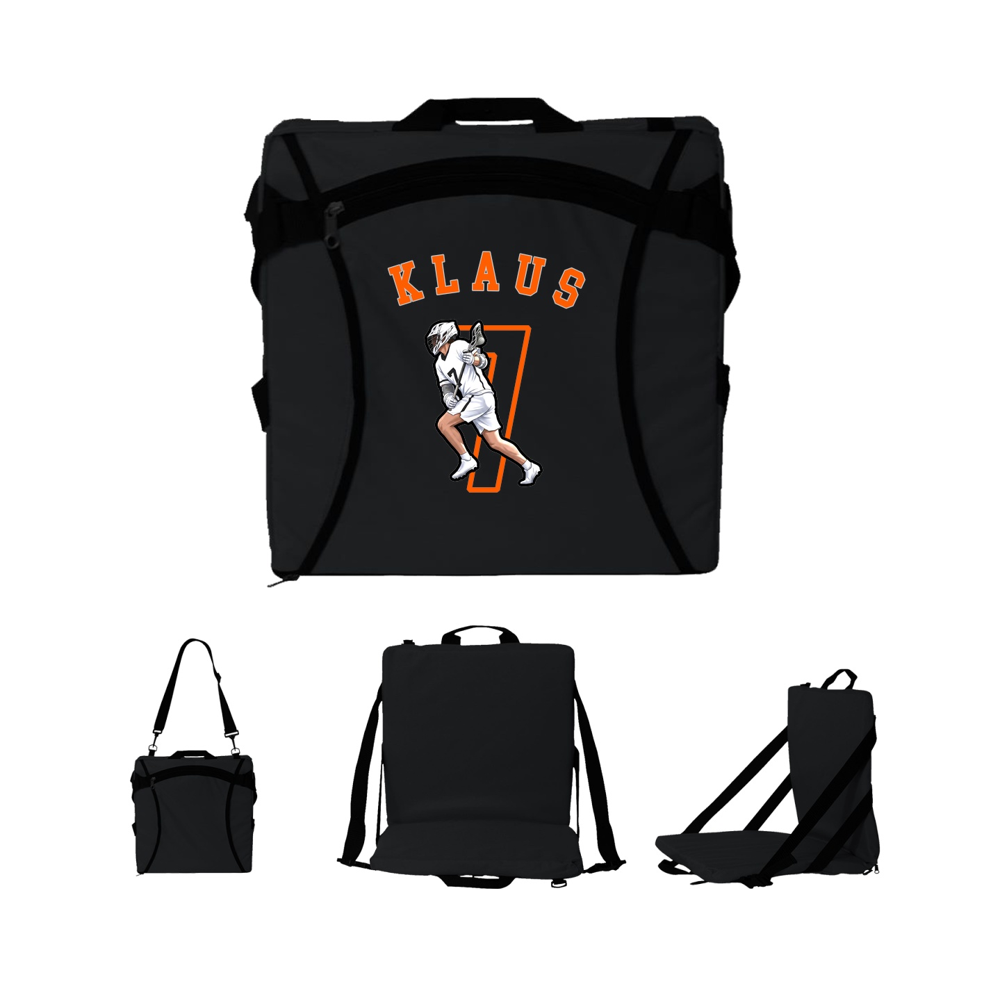 Folding Stadium Seat — Shirsey Arch in Black