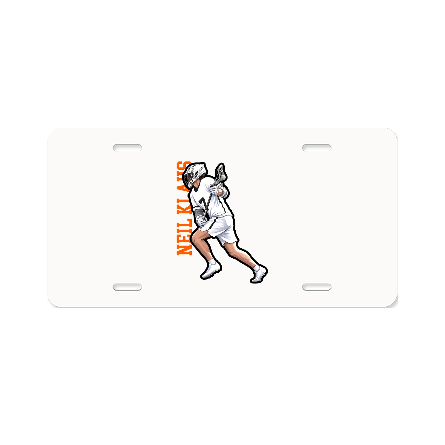 License Plate — Name Vertical in Classic