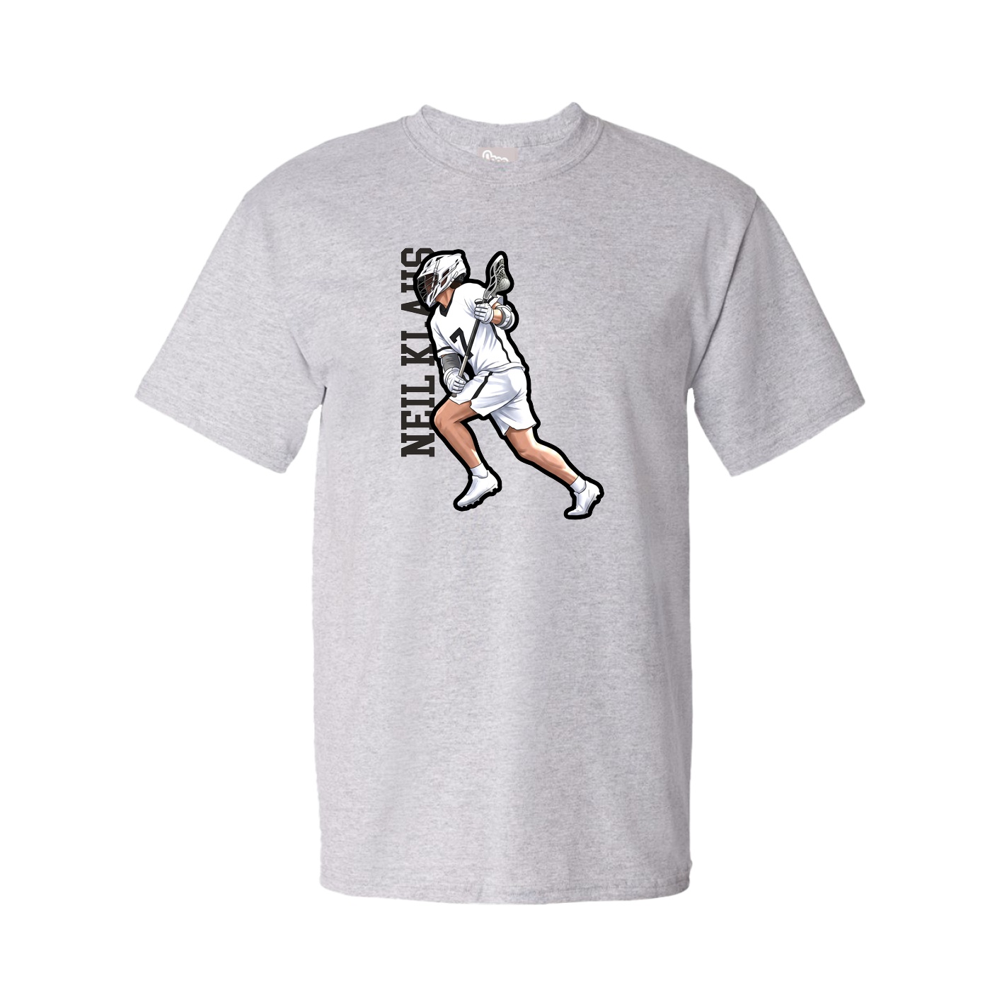 Tee — Name Vertical in Grey