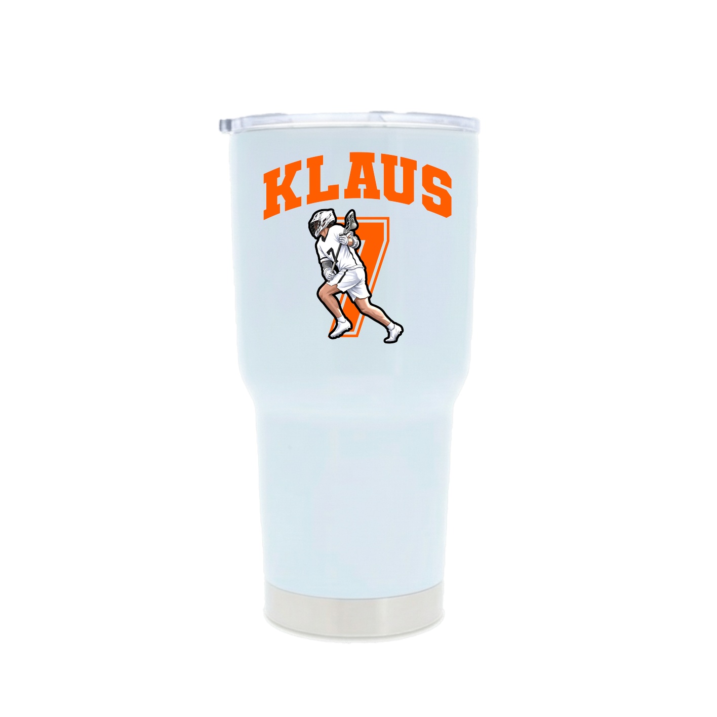30oz Stainless Steel Tumbler — Number in White