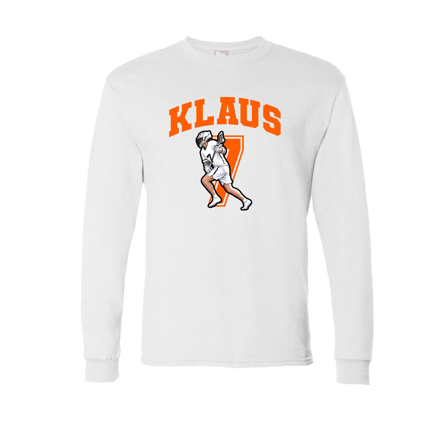 Long Sleeve Tee — Number in White