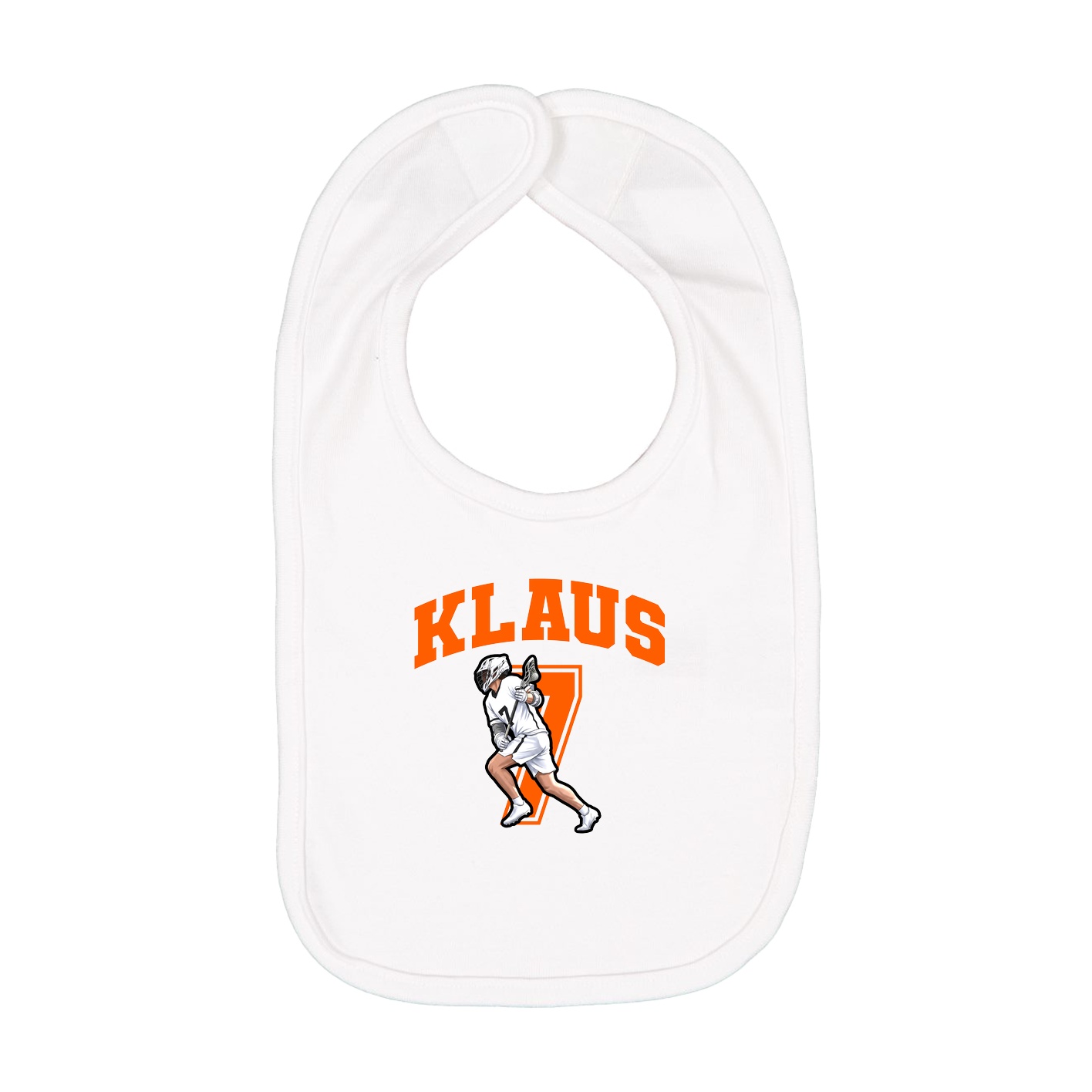 Infant Bib — Number in White
