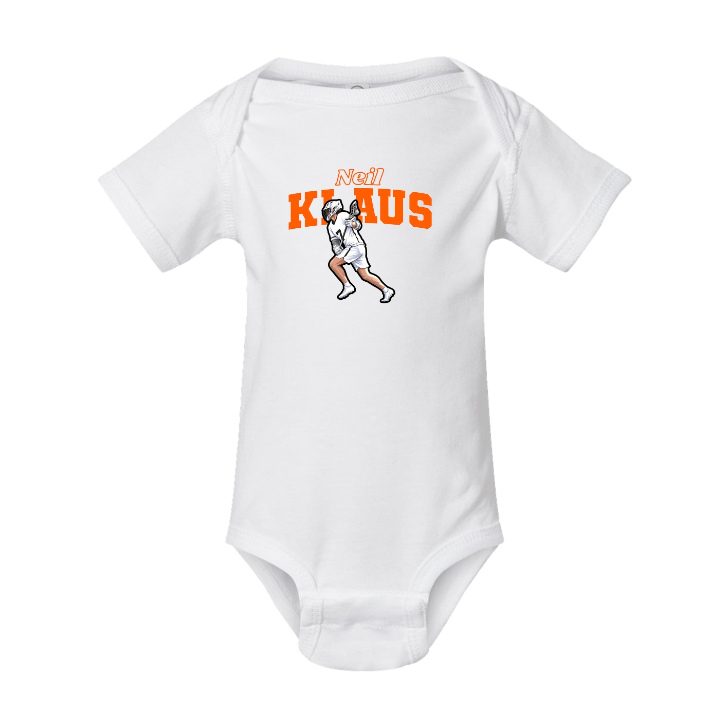 Baby Onesie — Name Arch in White