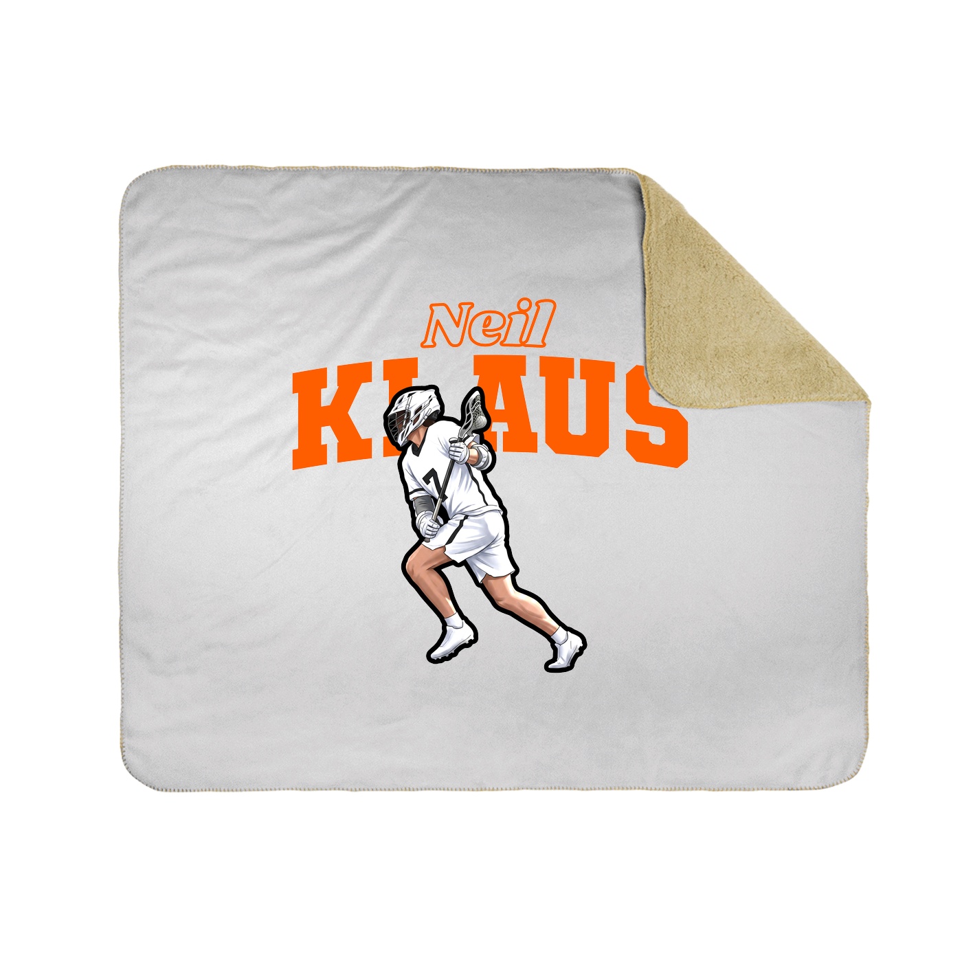 Throw Blanket — Name Arch in White