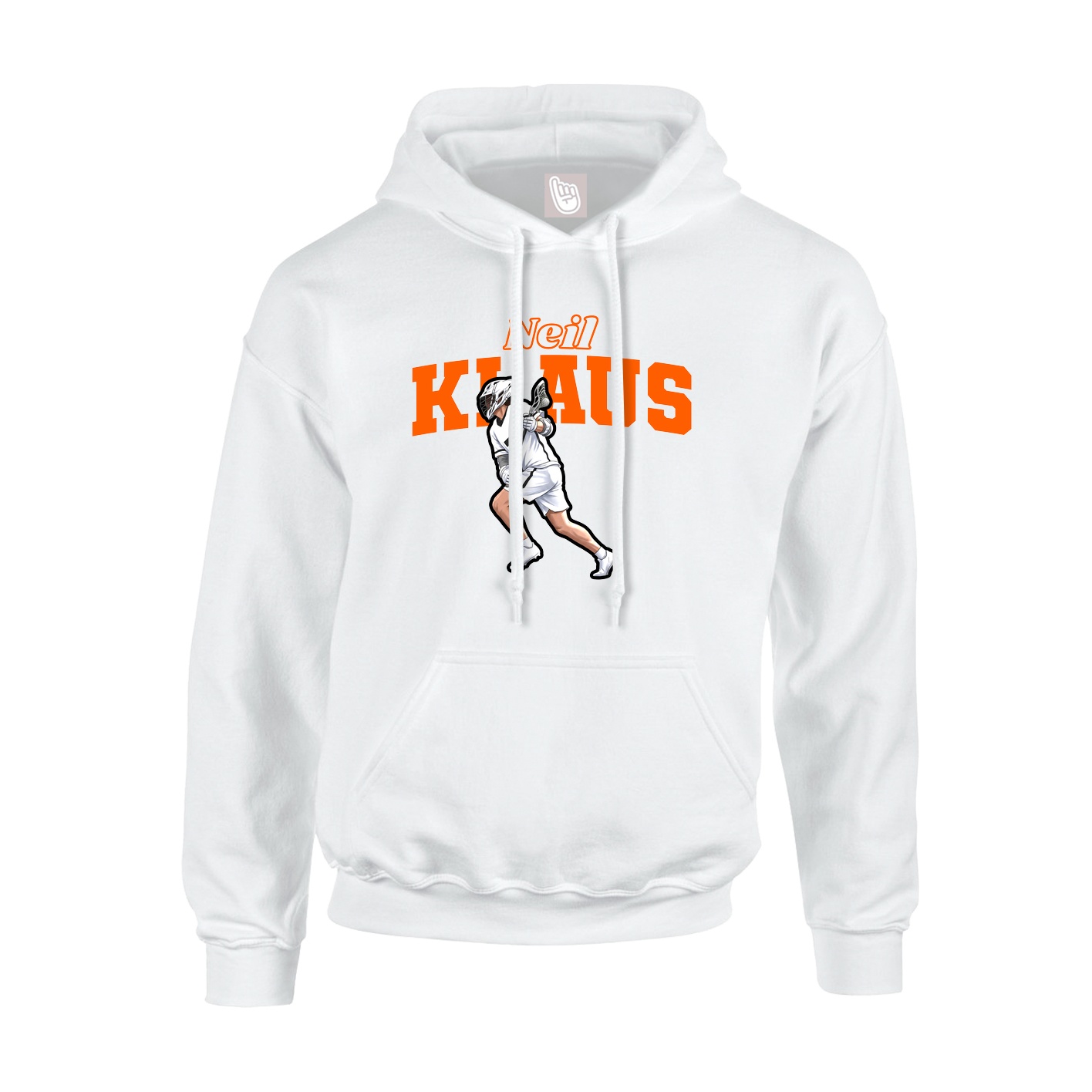 Hoodie — Name Arch in White