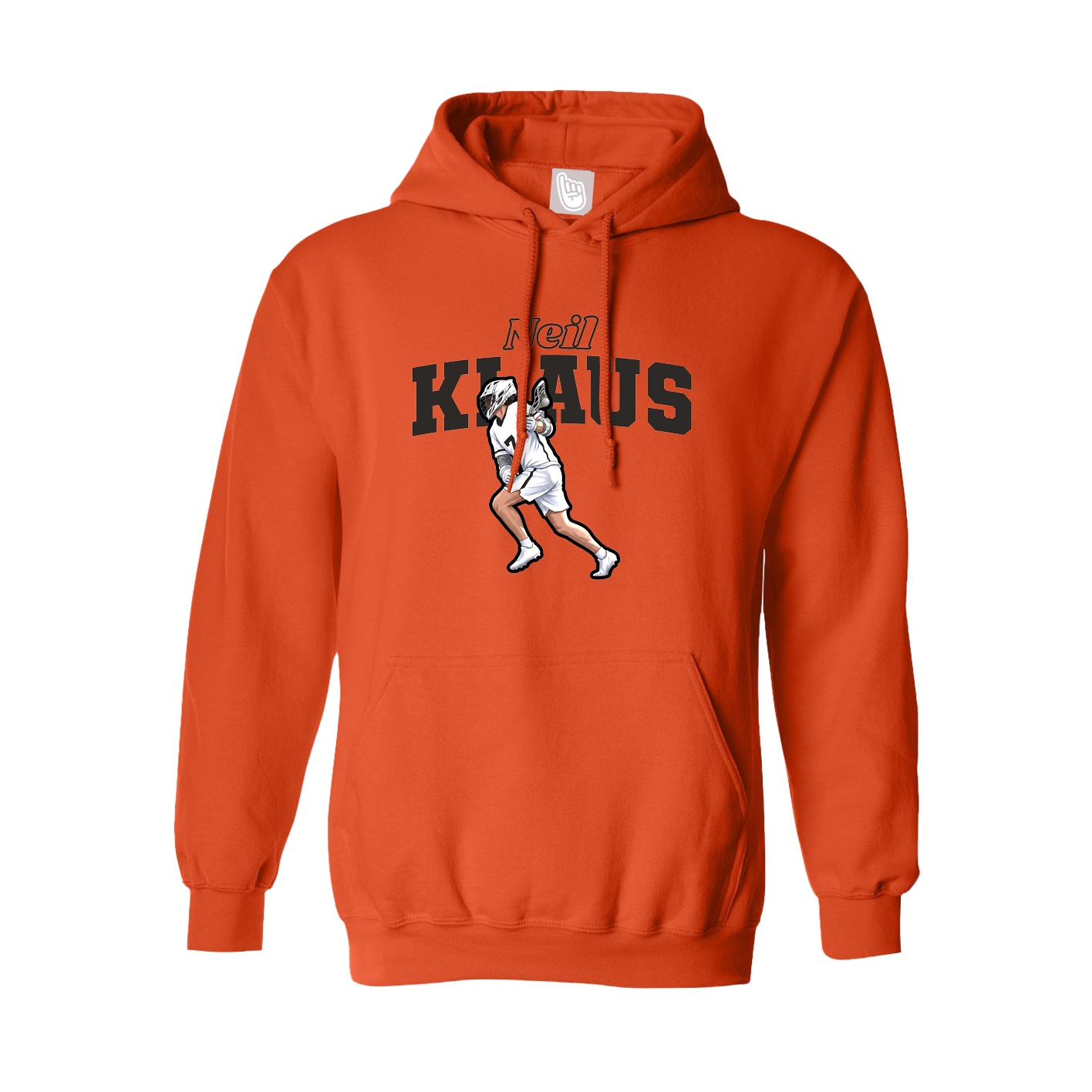 Youth Hoodie — Name Arch in Orange