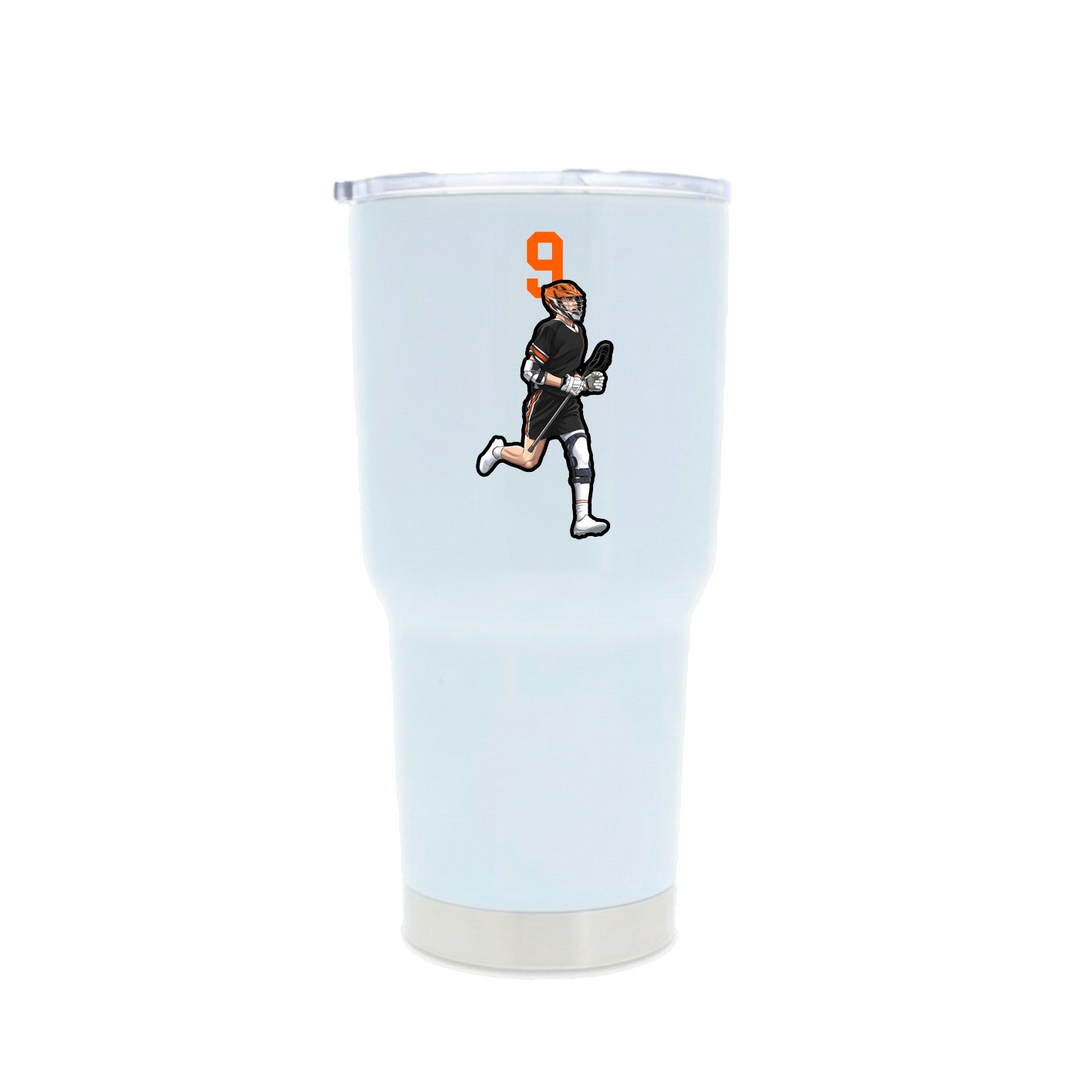 30oz Stainless Steel Tumbler — Number Top in White