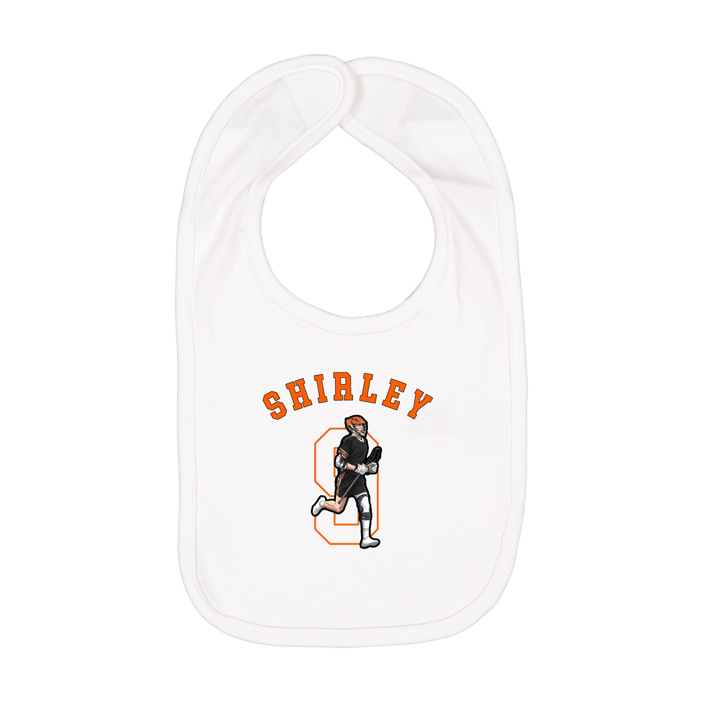 Infant Bib — Shirsey Arch in White