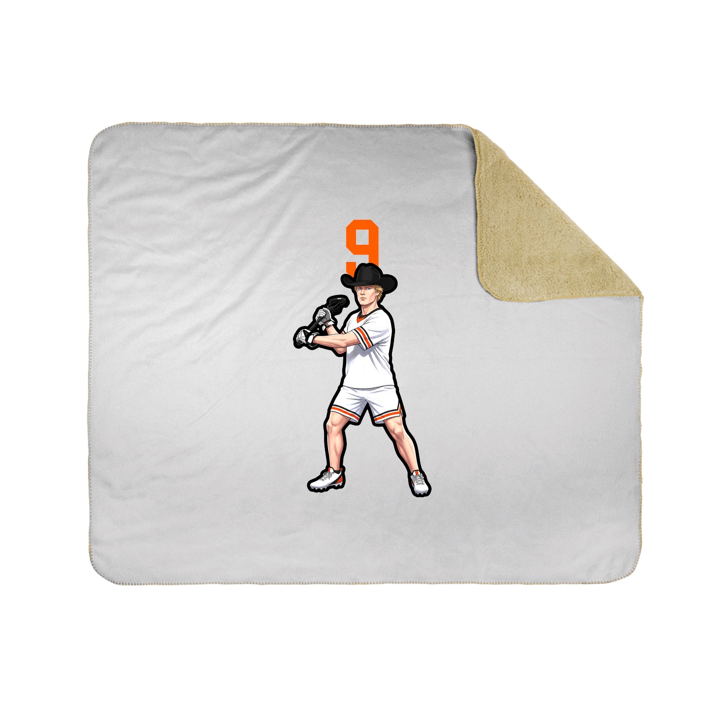 Throw Blanket — Number Top in White