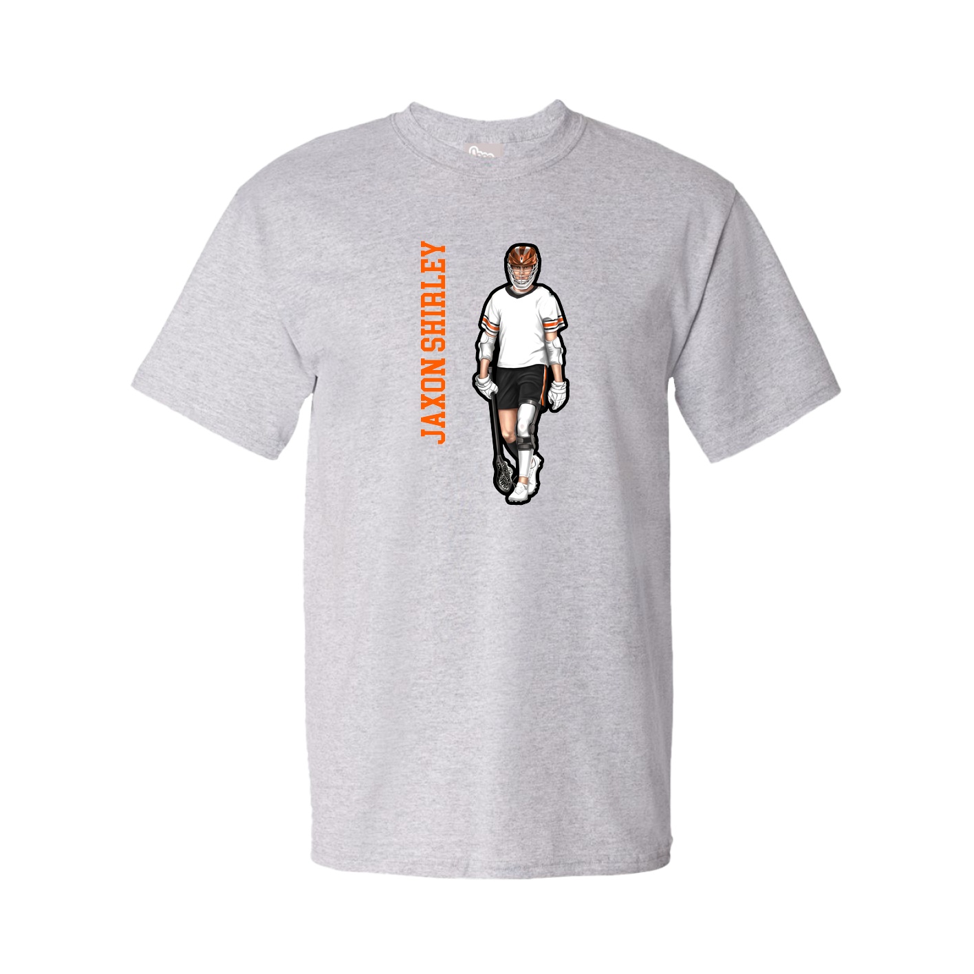 Tee — Name Vertical in Grey