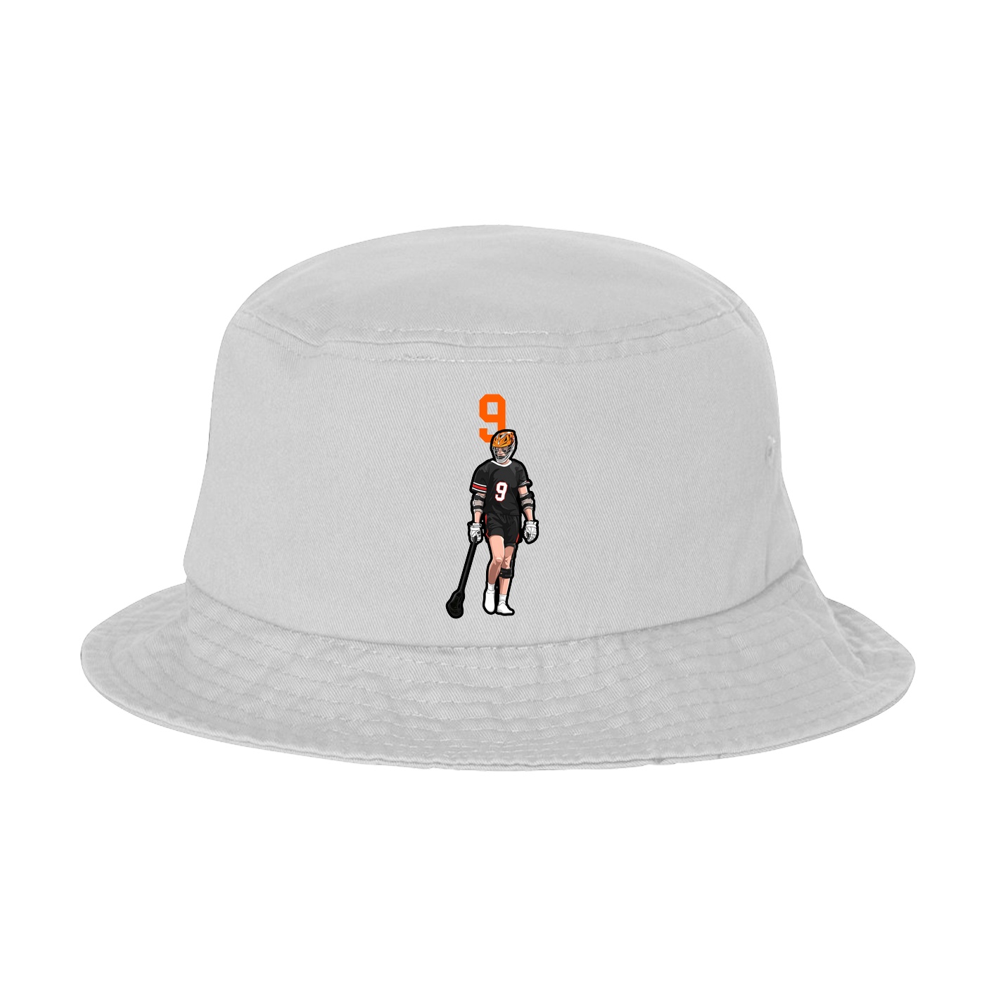 Bucket Cap — Number Top in White