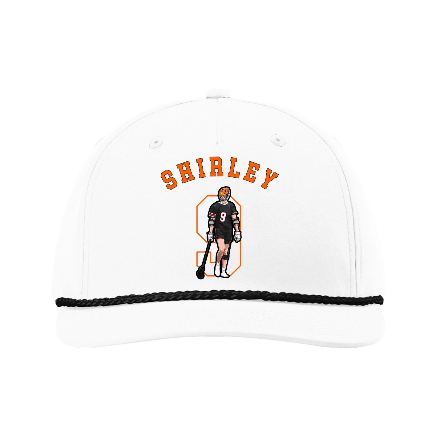 Five-Panel Classic Rope Cap — Shirsey Arch in White