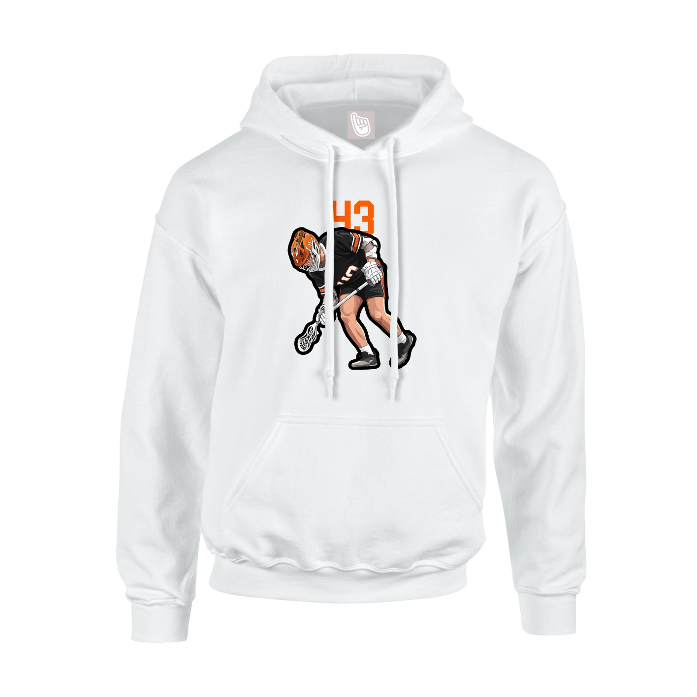Hoodie — Number Top in White