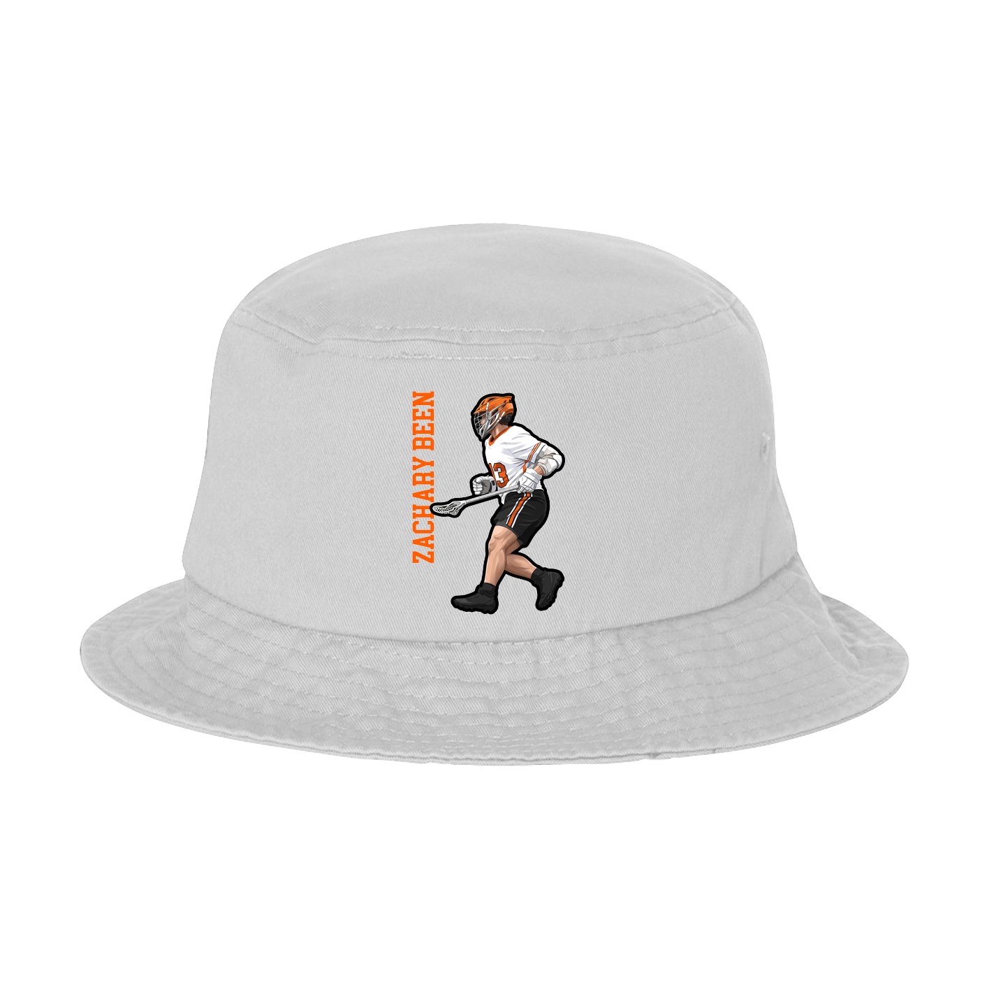 Bucket Cap — Name Vertical in White