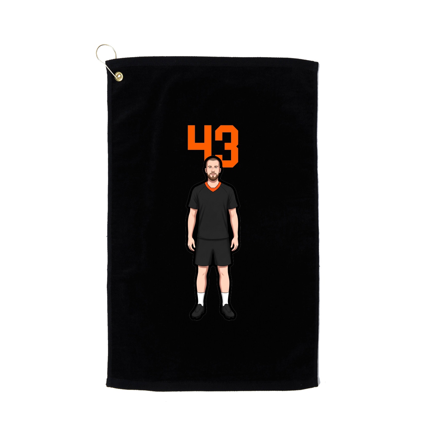 Golf Towel — Number Top in Black