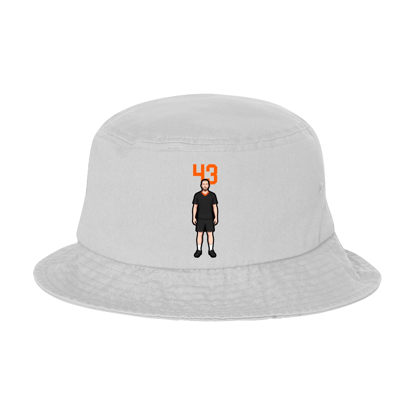 Bucket Cap — Number Top in White