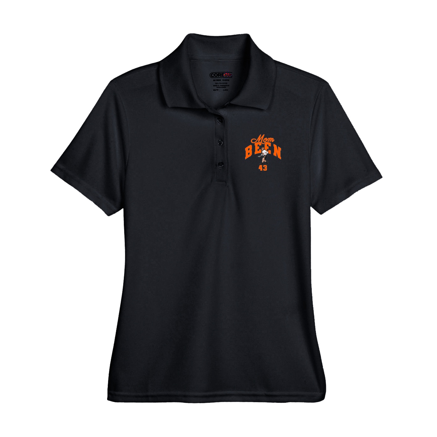 Performance Polo — Mothers Day Arch in Black