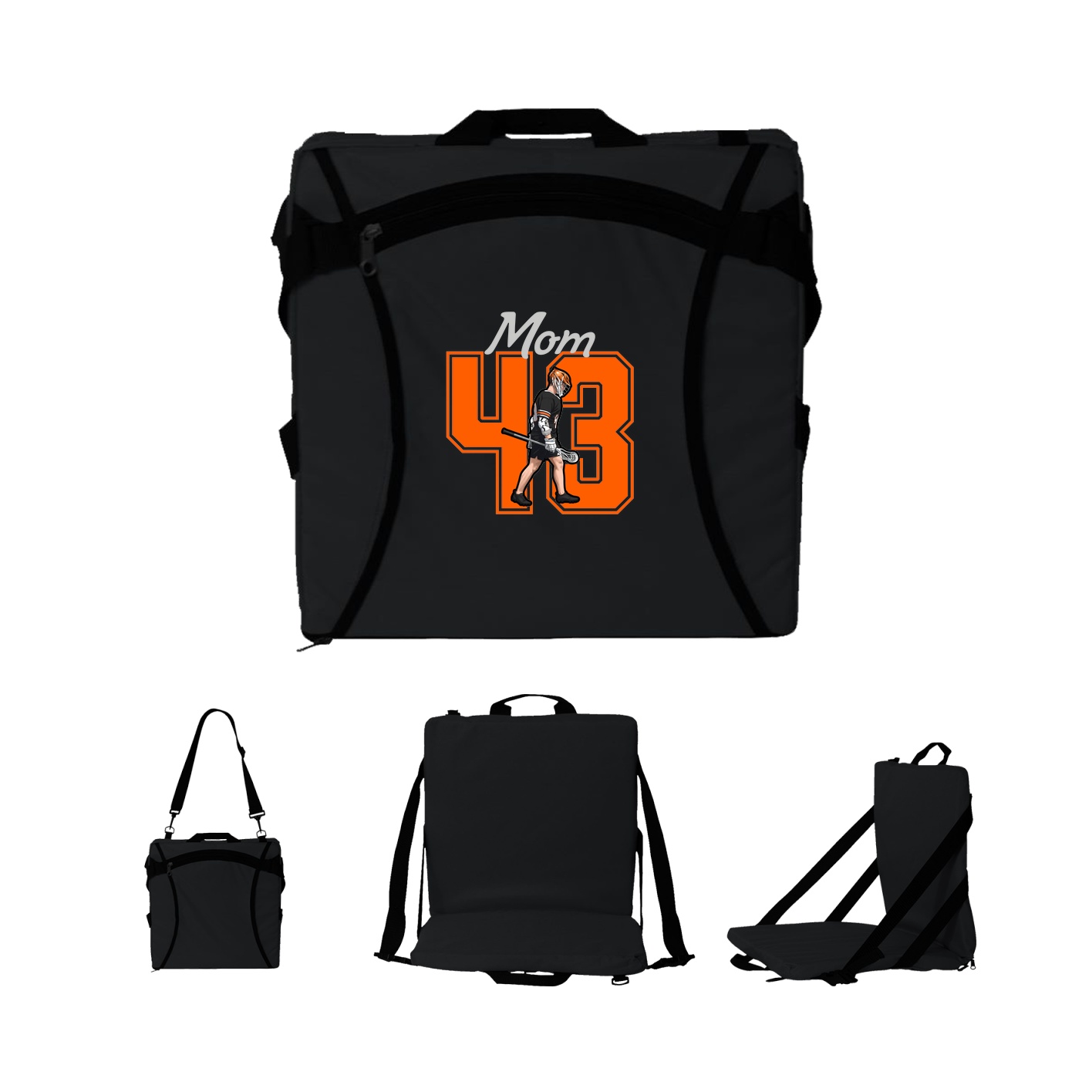 Folding Stadium Seat — Mothers Day Shirsey in Black
