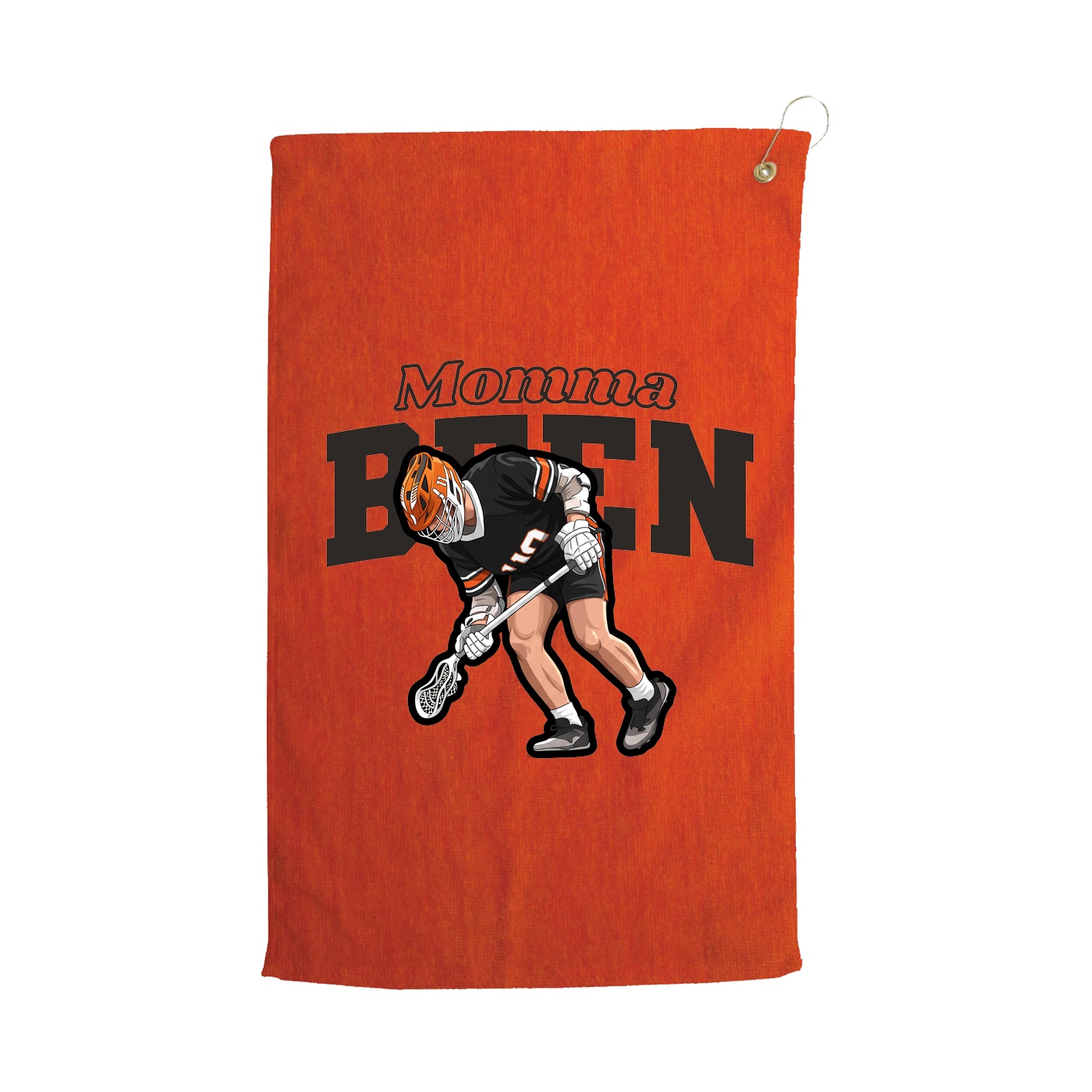 Golf Towel — Mothers Day Block in Orange
