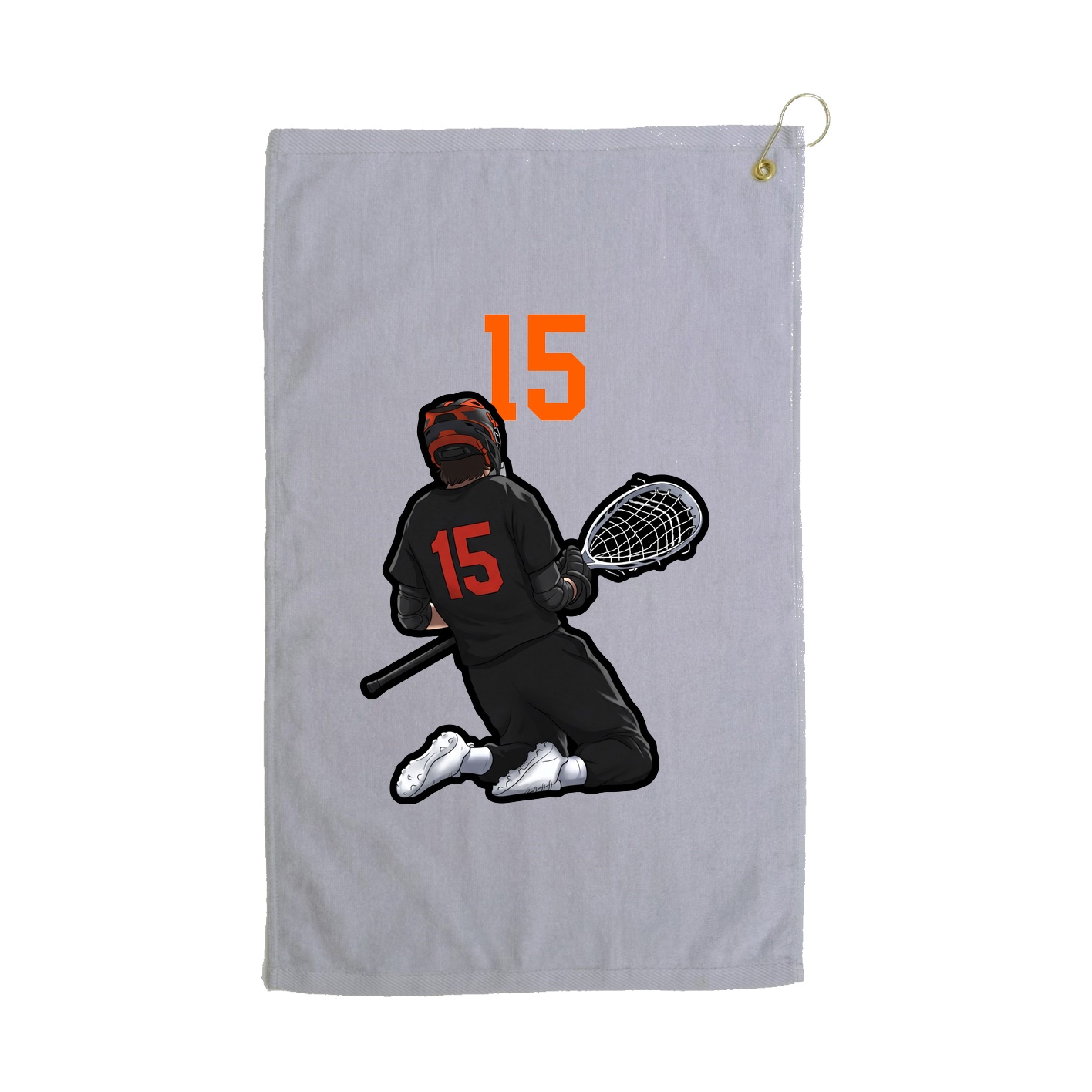 Golf Towel — Number Top in Grey