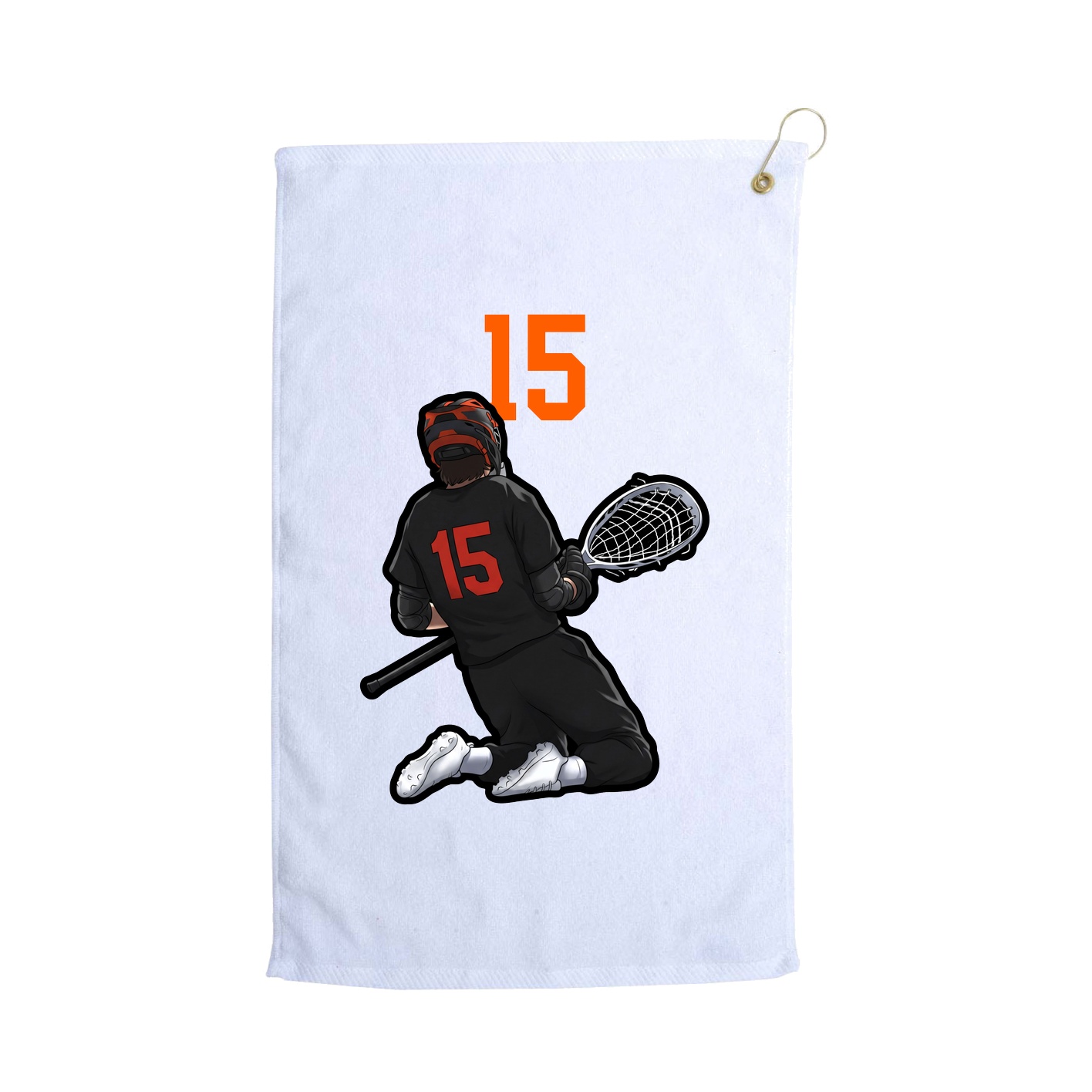 Golf Towel — Number Top in White