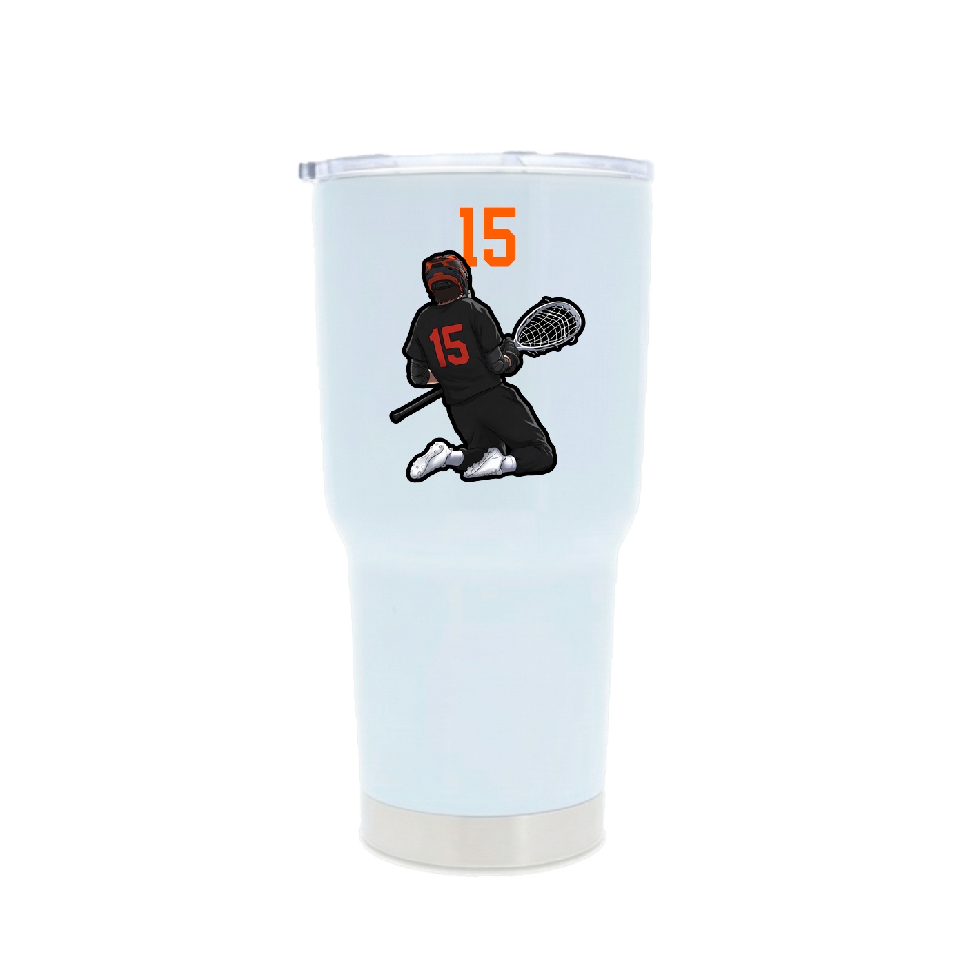 30oz Stainless Steel Tumbler — Number Top in White