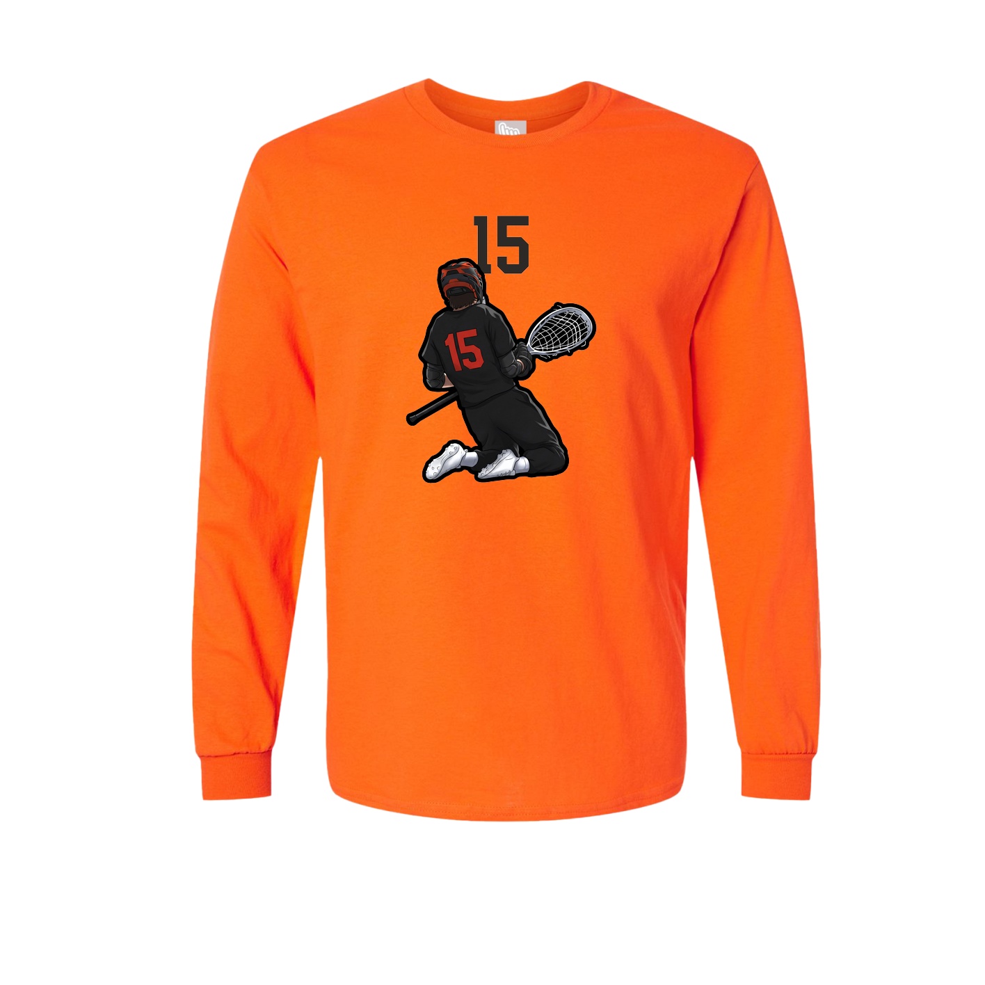 Long Sleeve Tee — Number Top in Orange