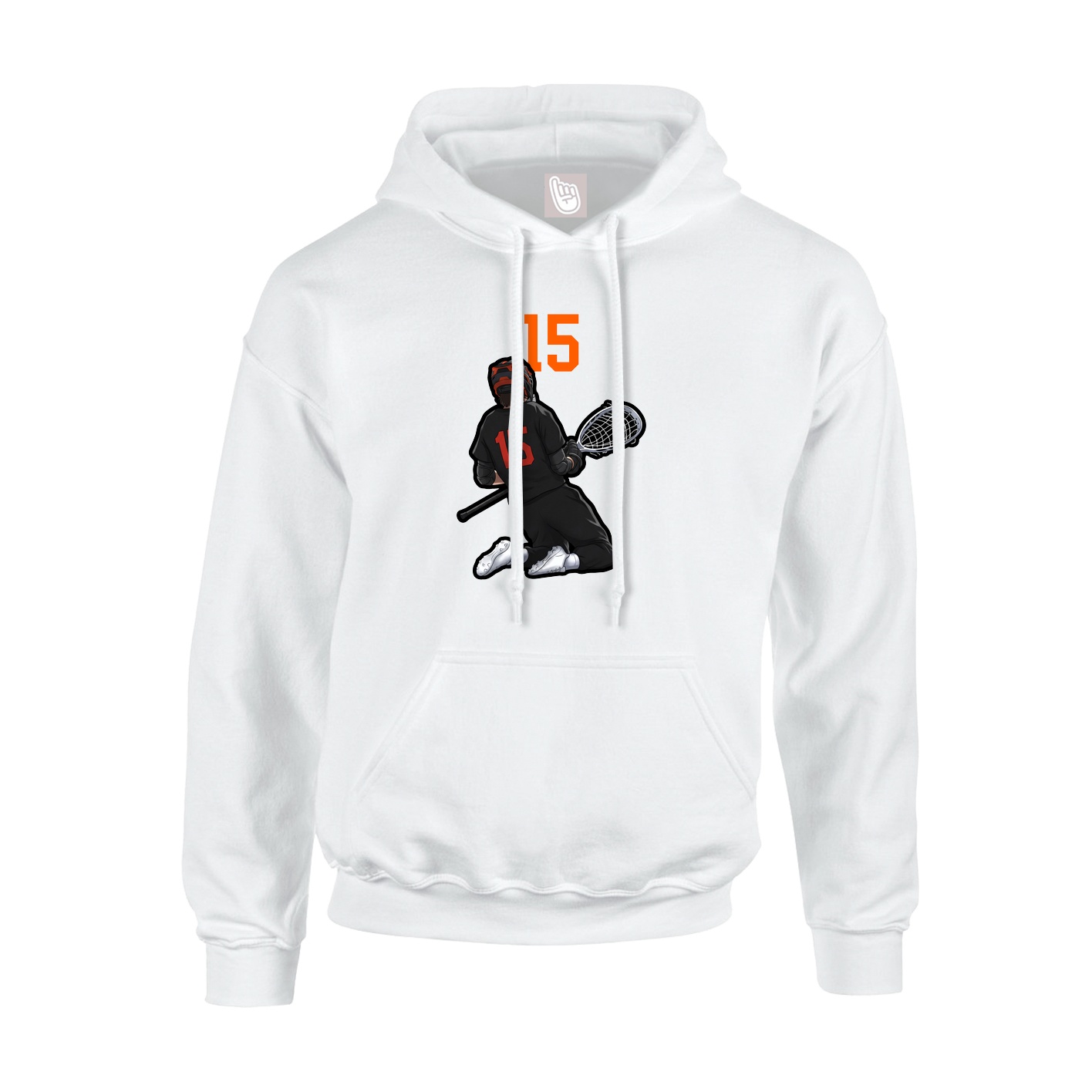 Hoodie — Number Top in White