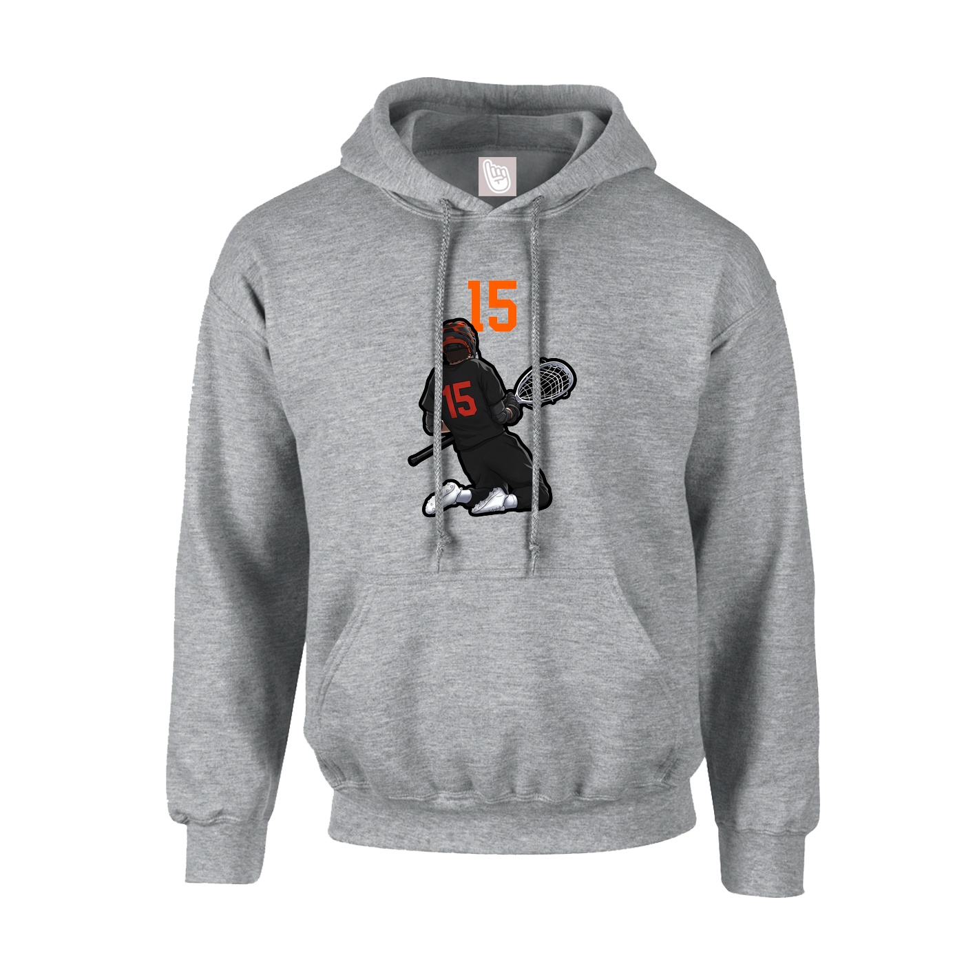 Youth Hoodie — Number Top in Grey