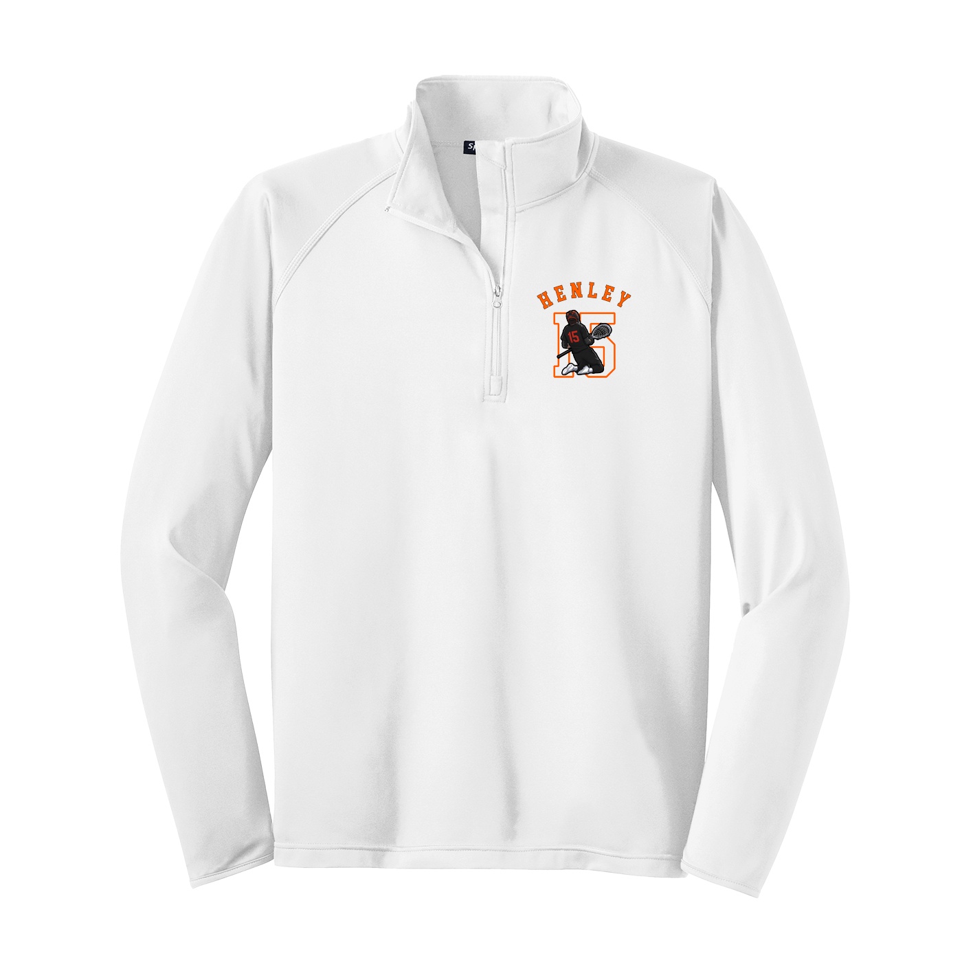 Q-Zip Pullover — Shirsey Arch in White