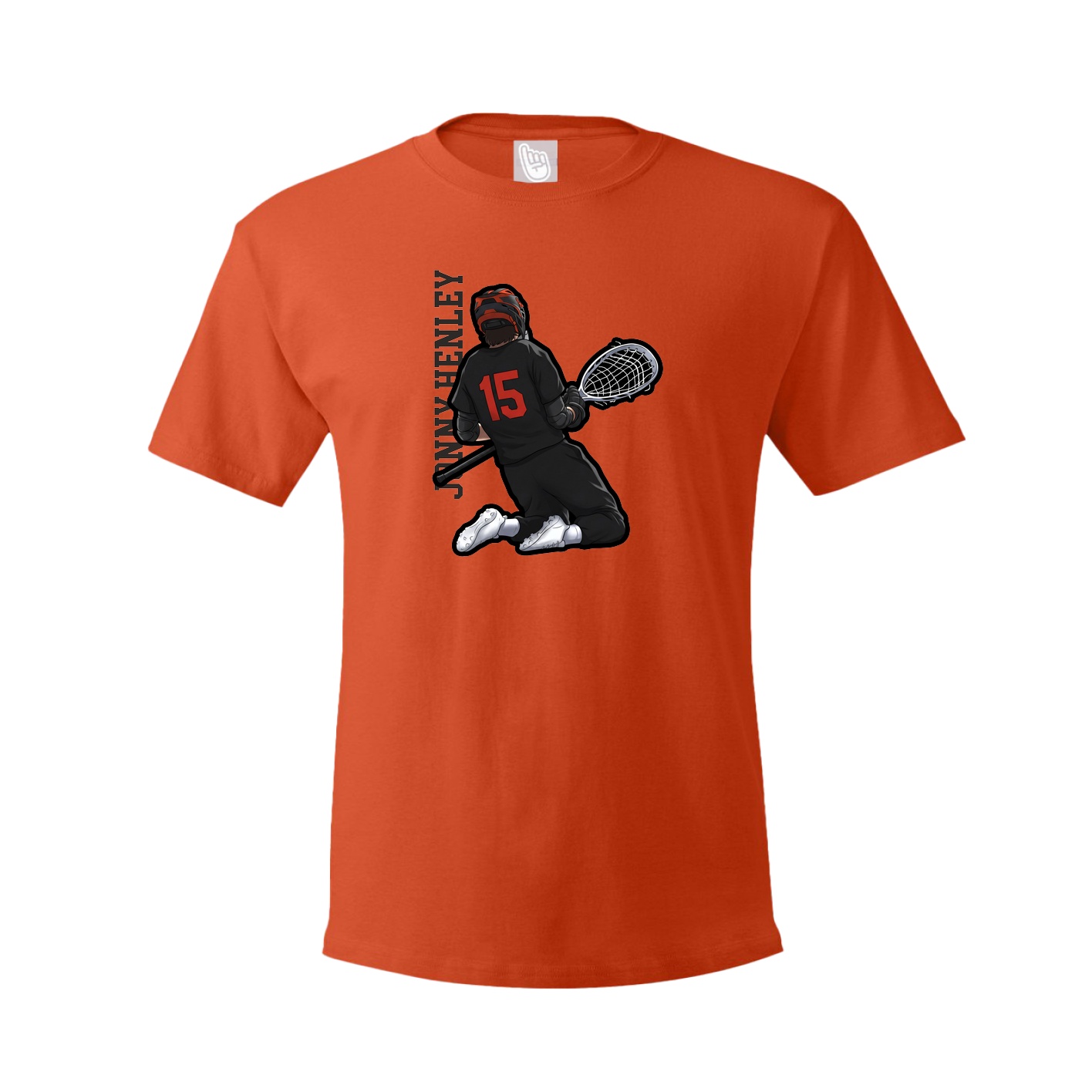 Tee — Name Vertical in Orange