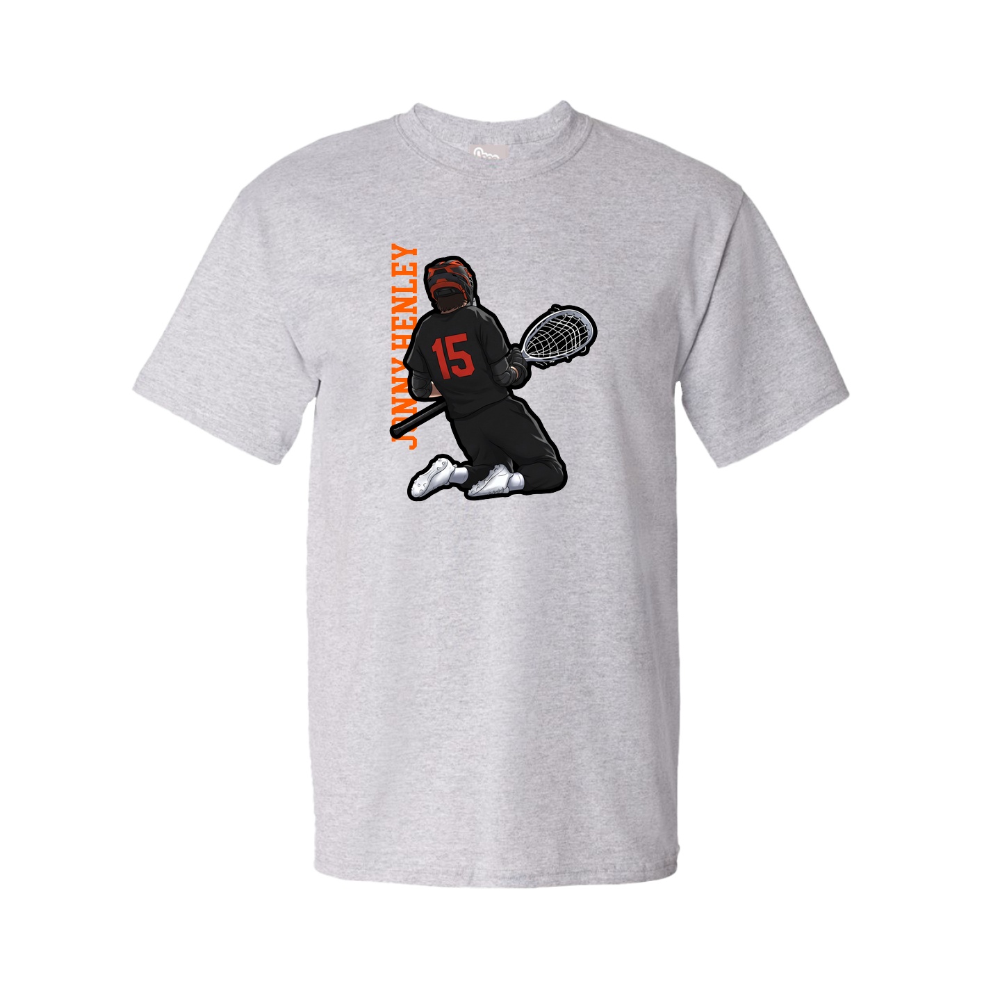 Youth Tee — Name Vertical in Grey