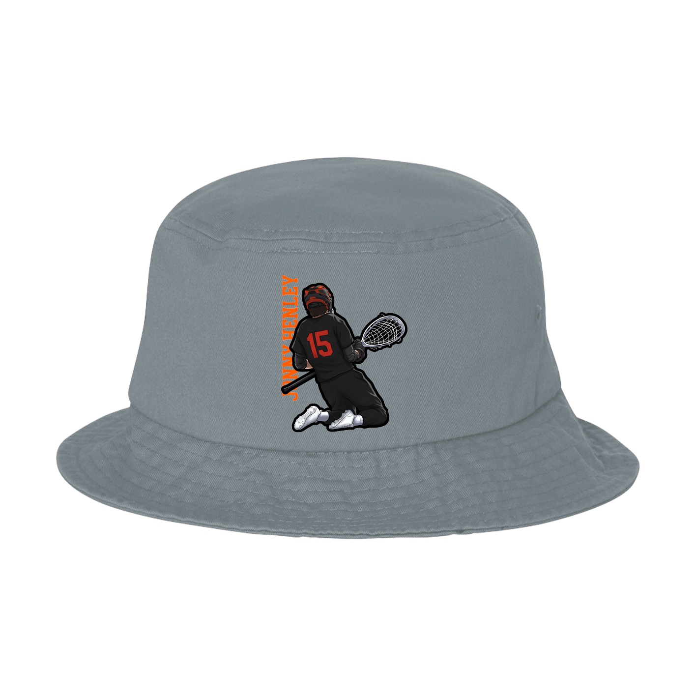 Bucket Cap — Name Vertical in Grey