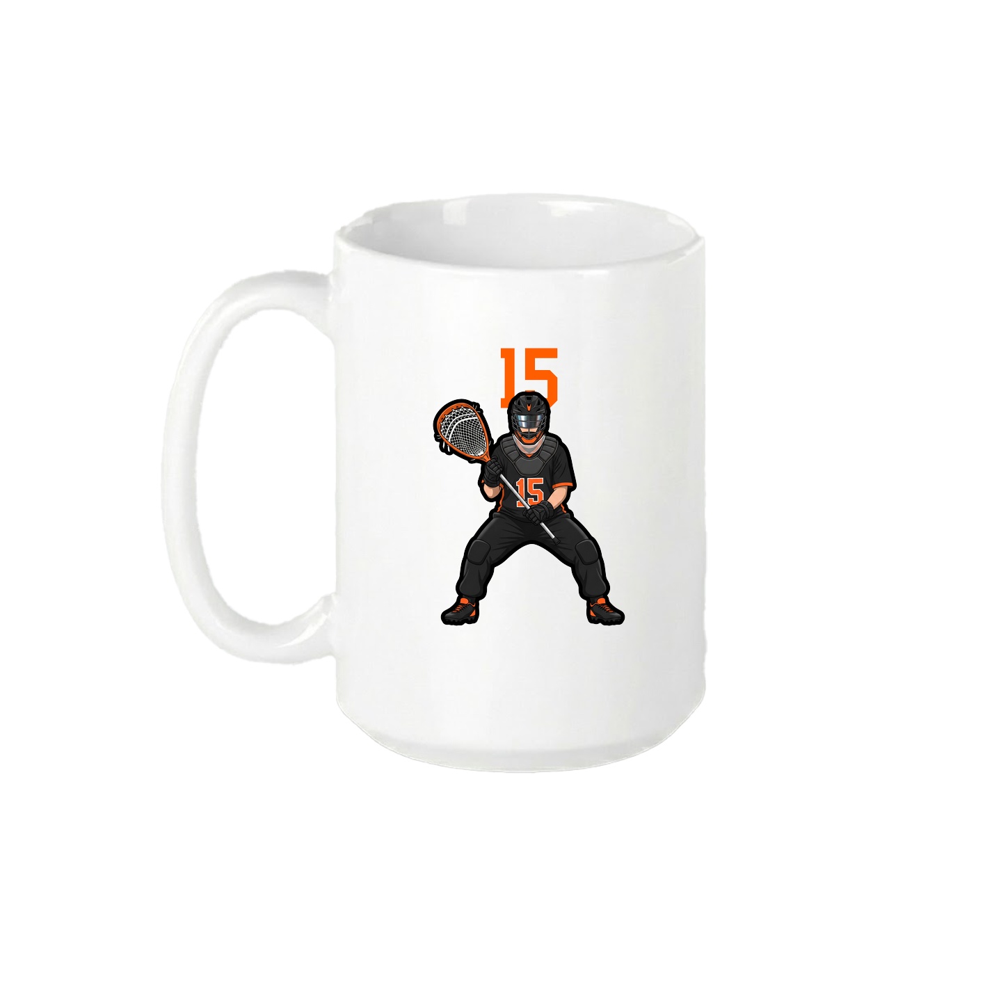 15oz Coffee Mug — Number Top in White