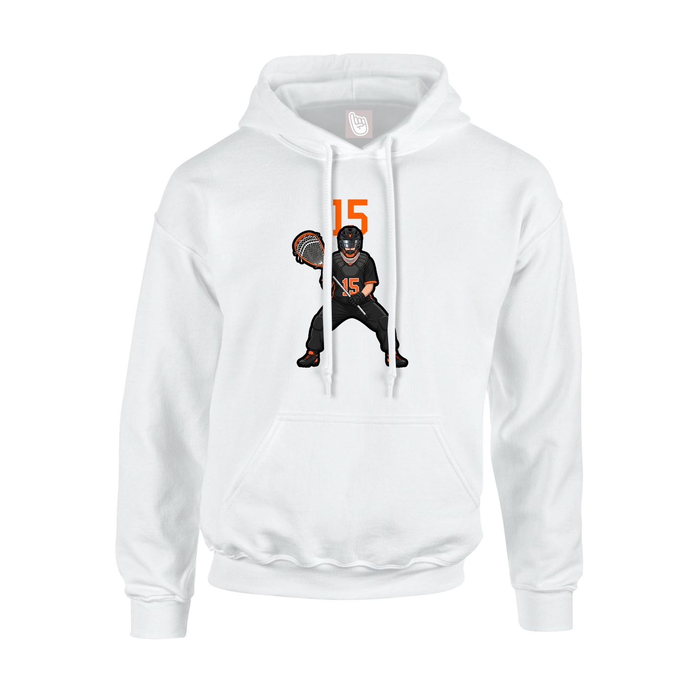 Youth Hoodie — Number Top in White