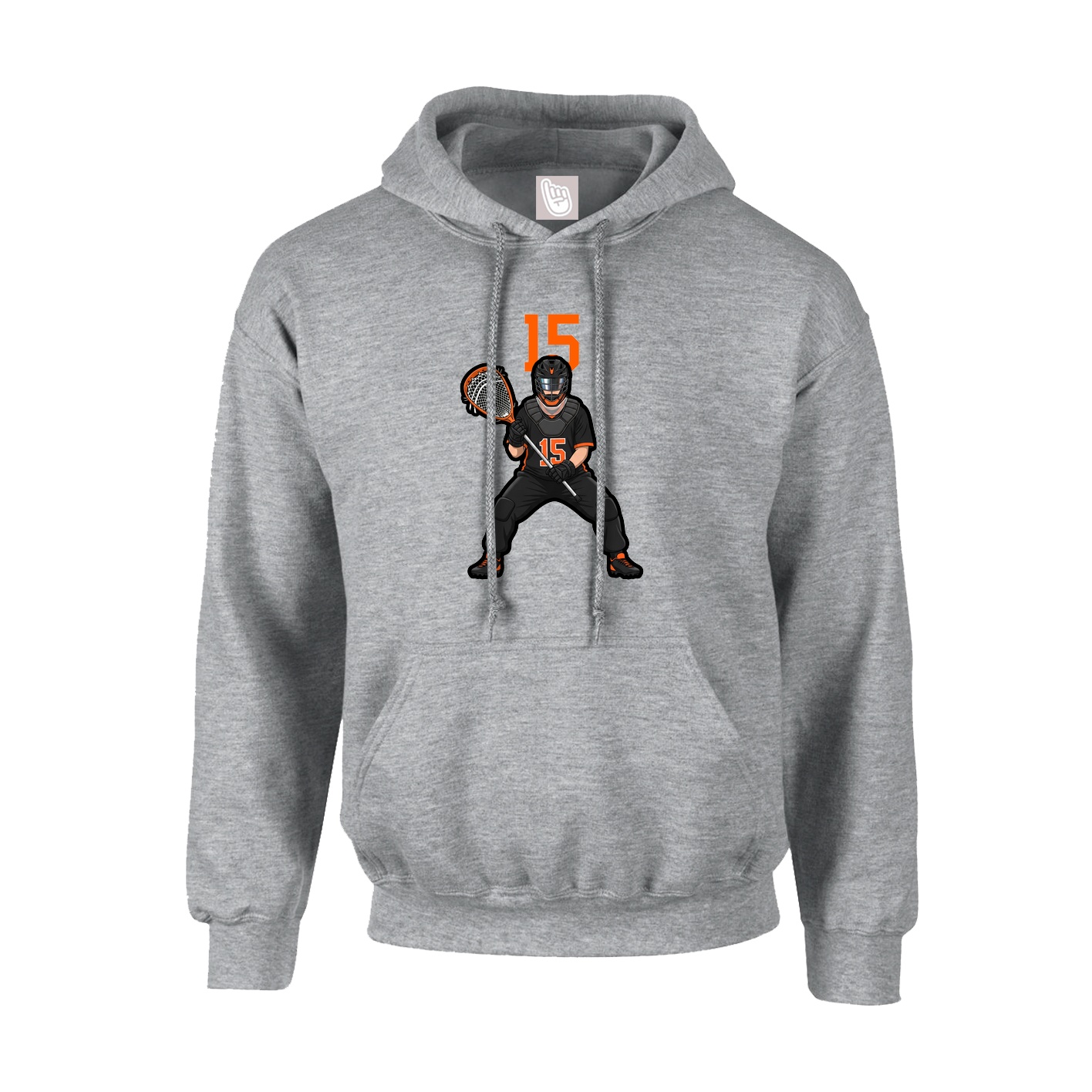 Youth Hoodie — Number Top in Grey