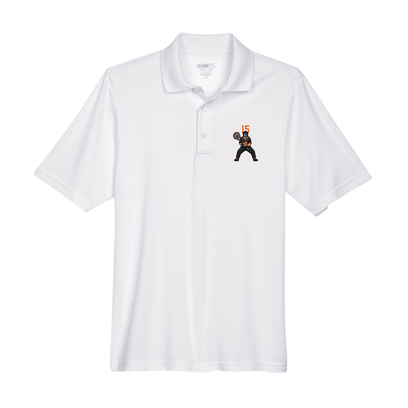 Performance Polo — Number Top in White