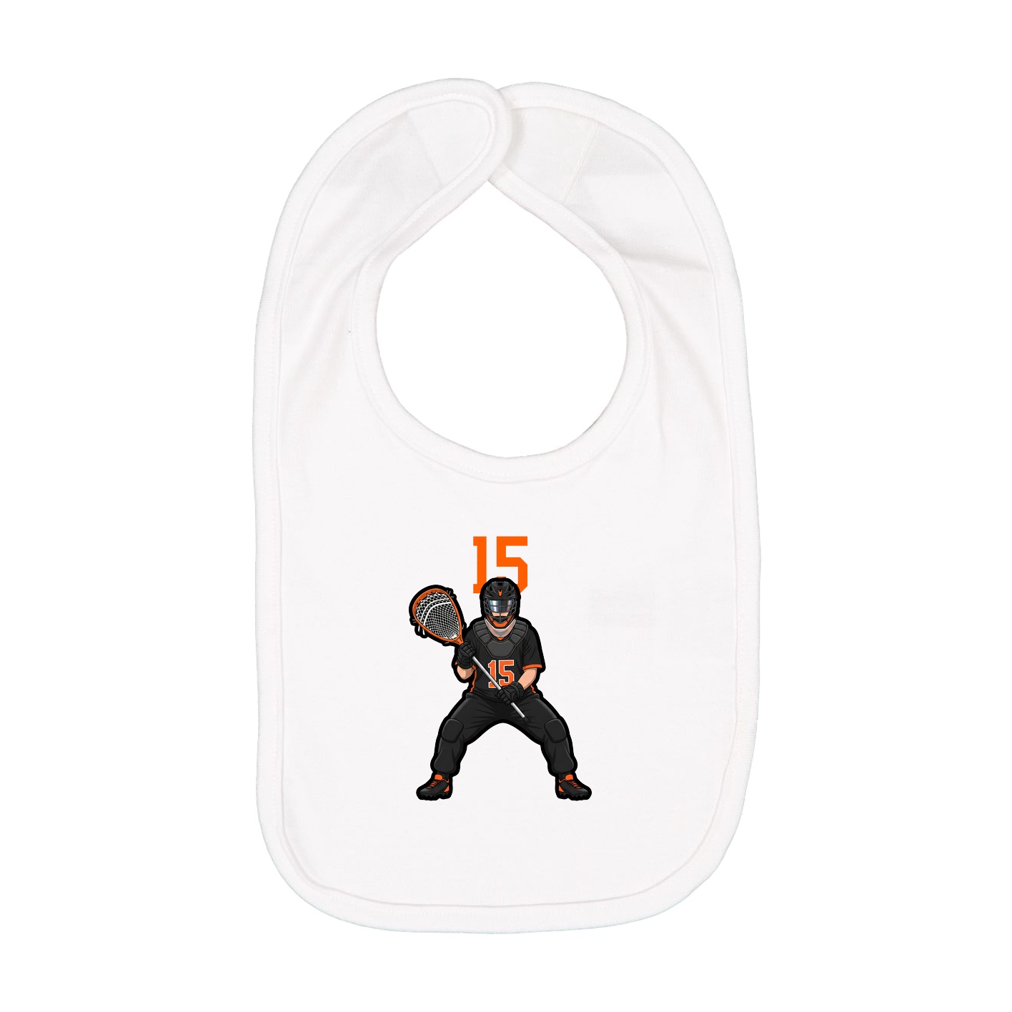 Infant Bib — Number Top in White