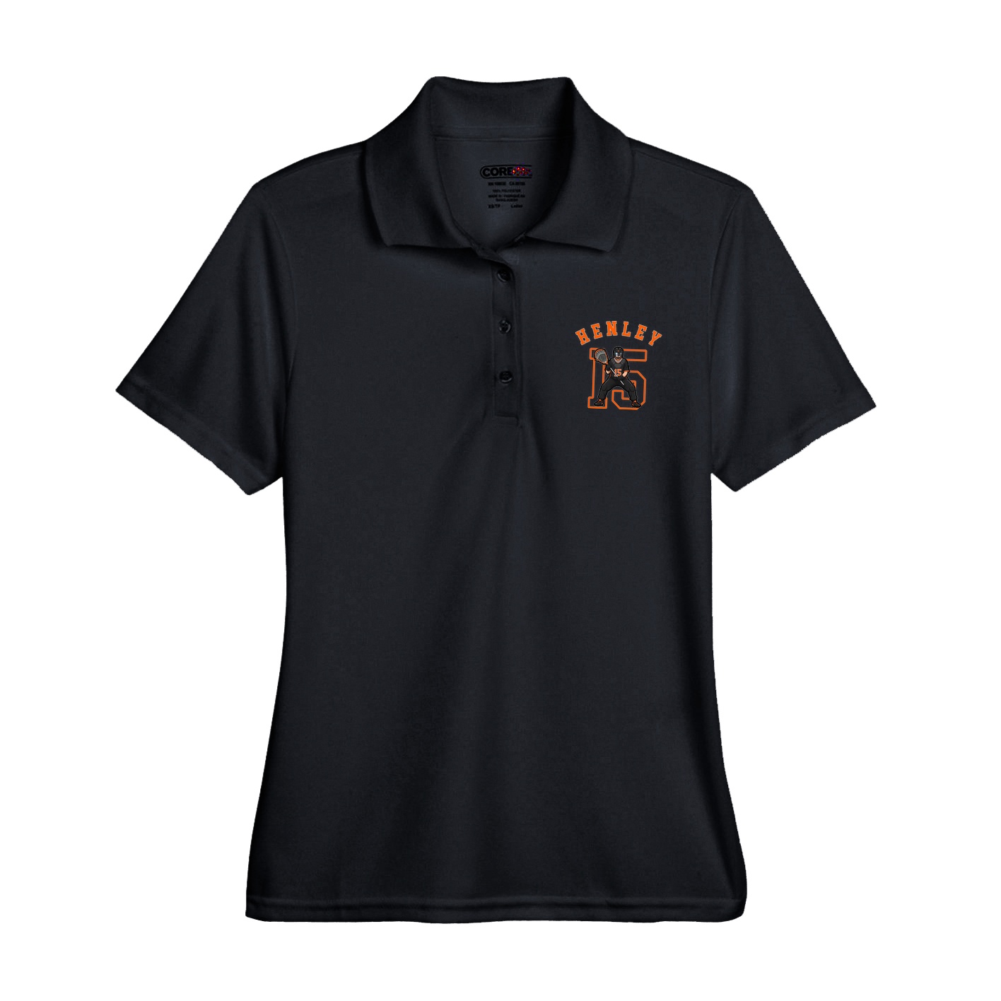Womens Performance Polo — Shirsey Arch in Black