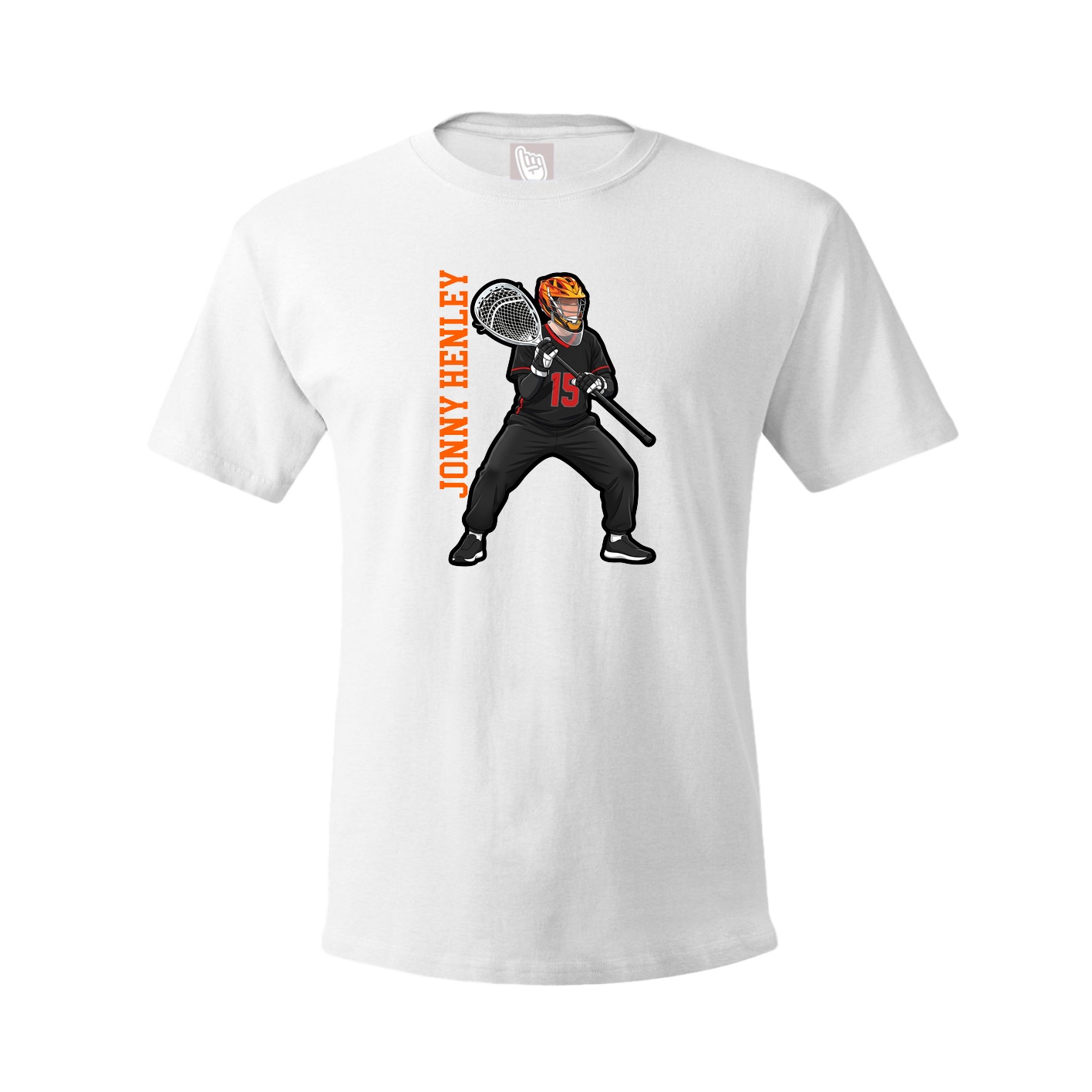 Tee — Name Vertical in White