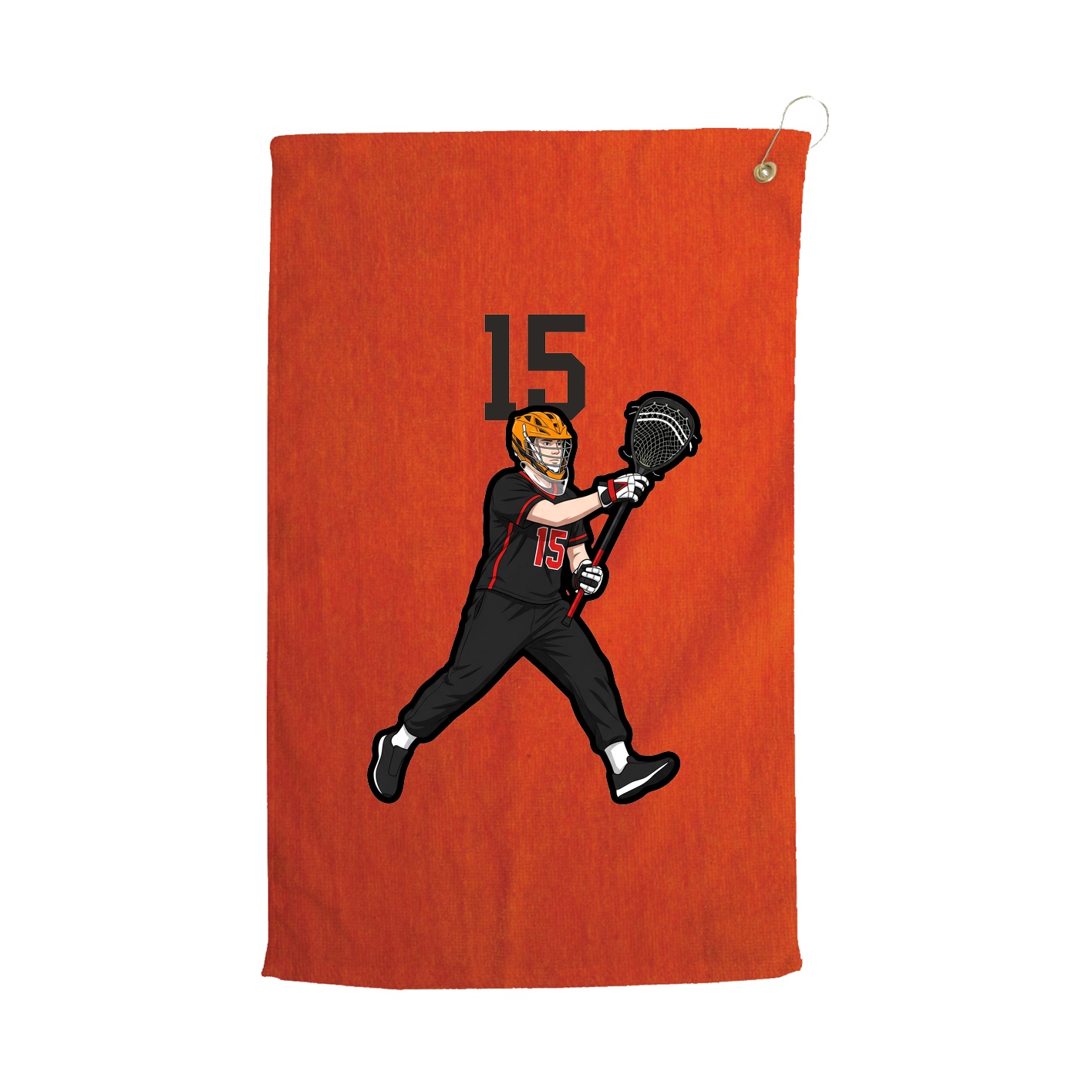 Golf Towel — Number Top in Orange