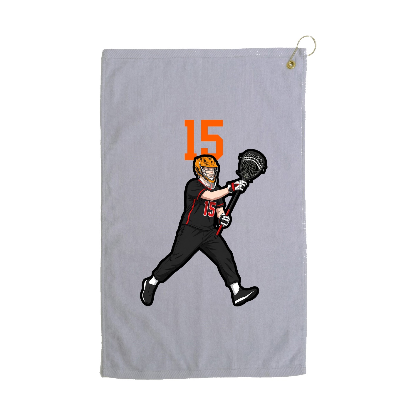 Golf Towel — Number Top in Grey