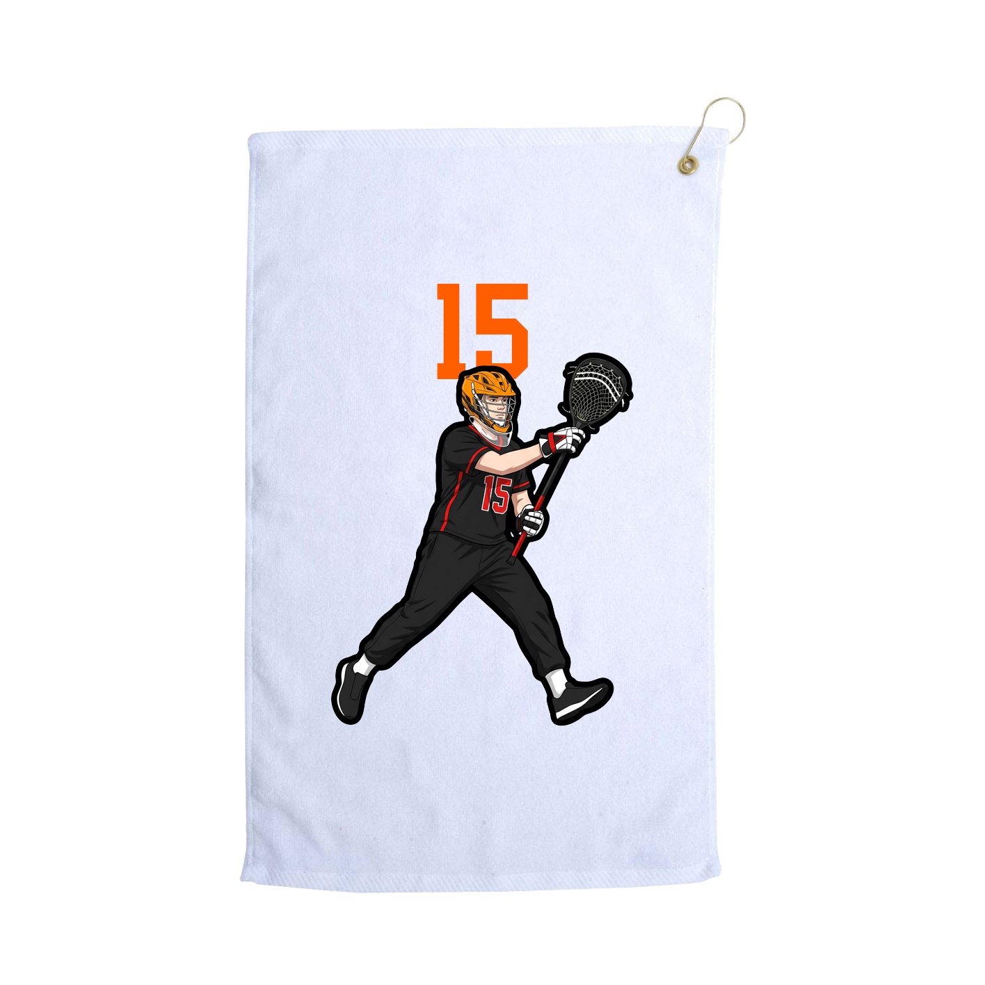 Golf Towel — Number Top in White